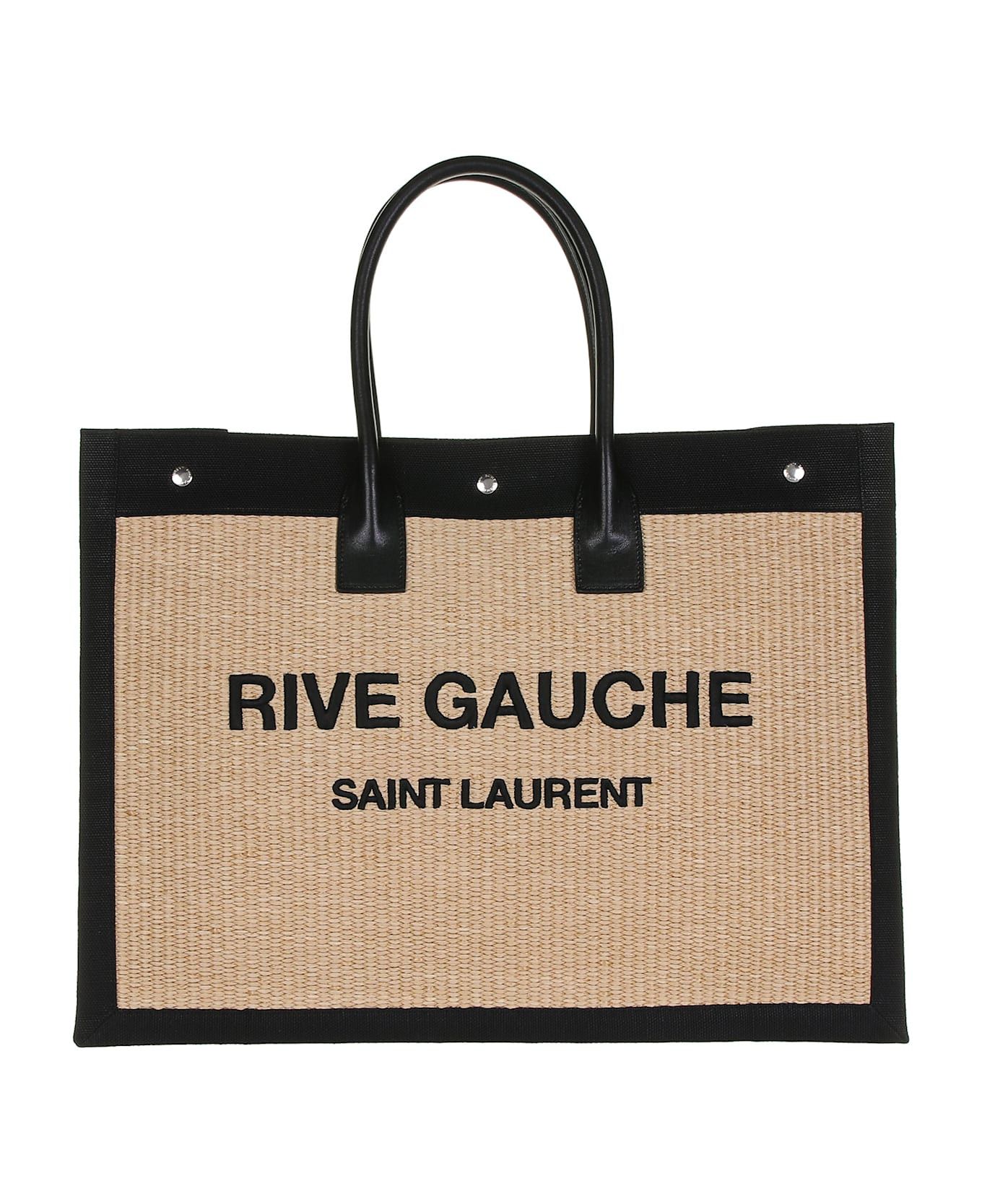 Saint Laurent Paris o1bcso1str0326 Size: OS/Rive G Tote Raffia in Beige Size ONE SIZE - 1 Thumbnail