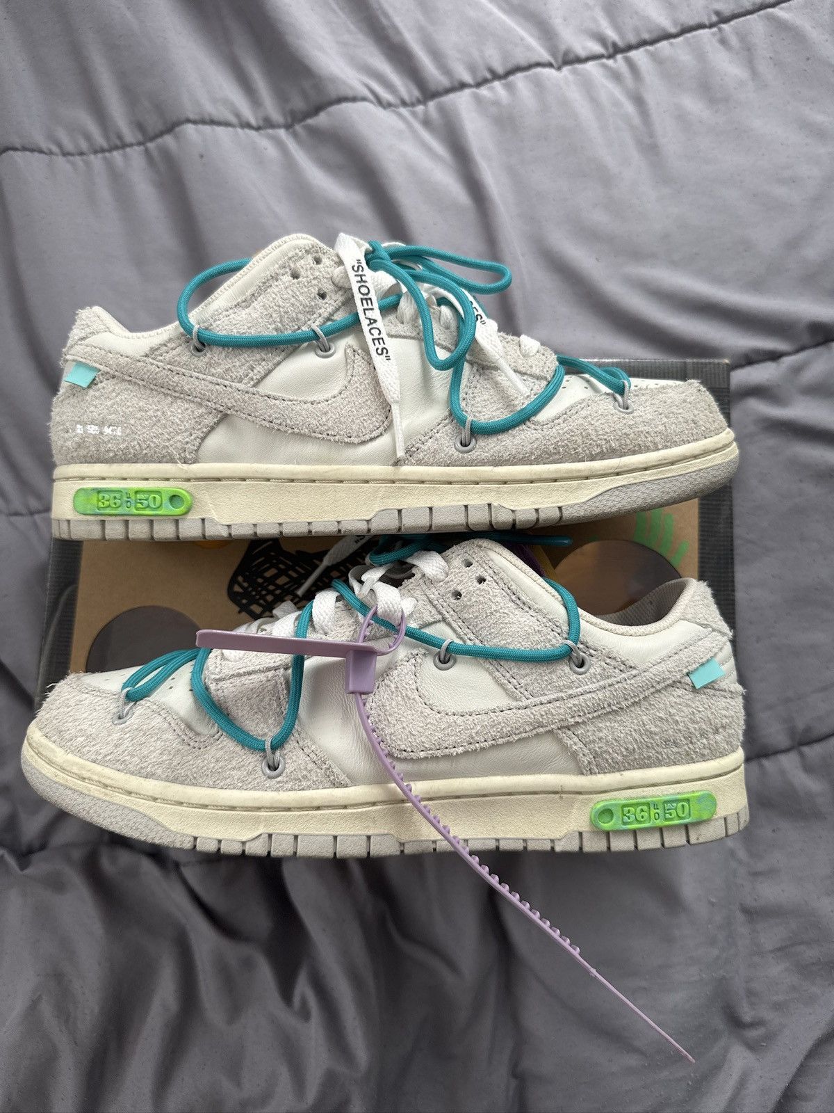 Nike × Off-White Nike Off White Dunk Low Lot 36 Size US 9 / EU 42 - 1 Thumbnail
