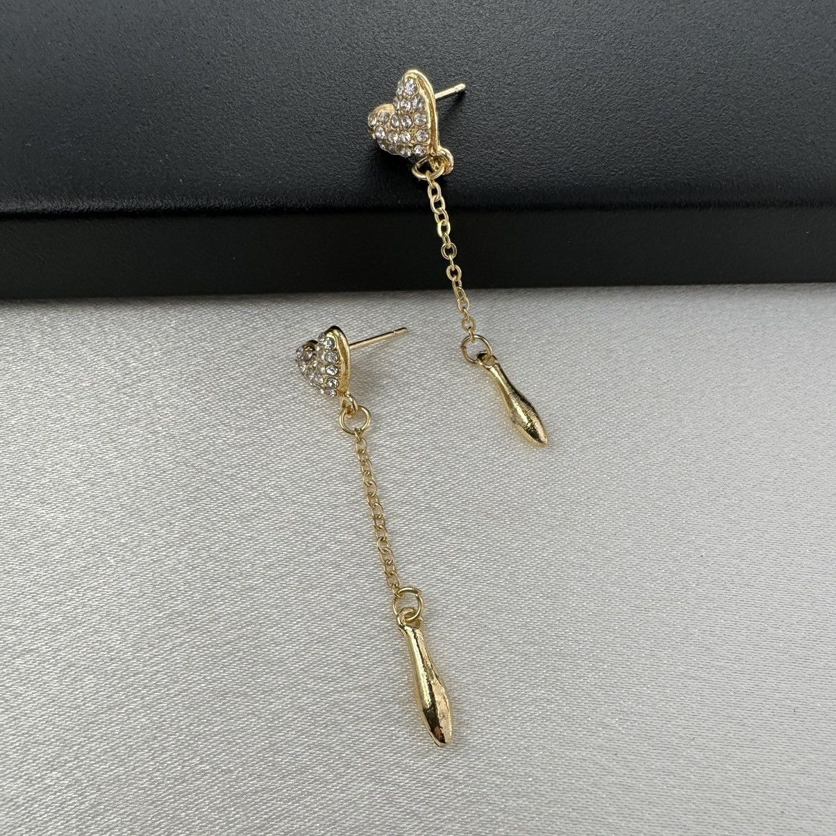 Other Love Heart Dangle Drop Earrings for Women Size ONE SIZE - 3 Thumbnail
