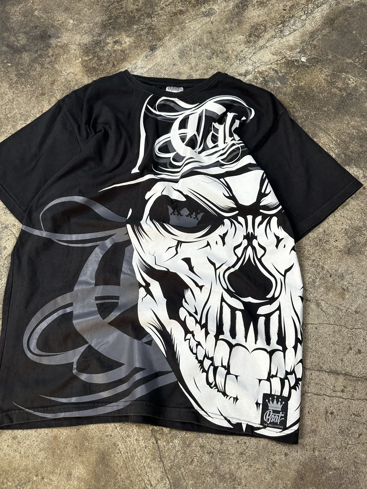 Vintage Crazy Y2k Skull Skeleton Rap Hiphop T-shirt 2000s Size US M / EU 48-50 / 2 - 2 Thumbnail