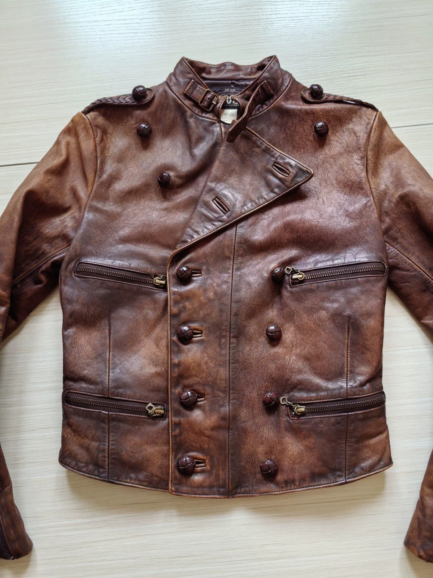 RRL Ralph Lauren RRL Women's Leather Jacket Vintage Style Size S / US 4 / IT 40 - 1 Thumbnail