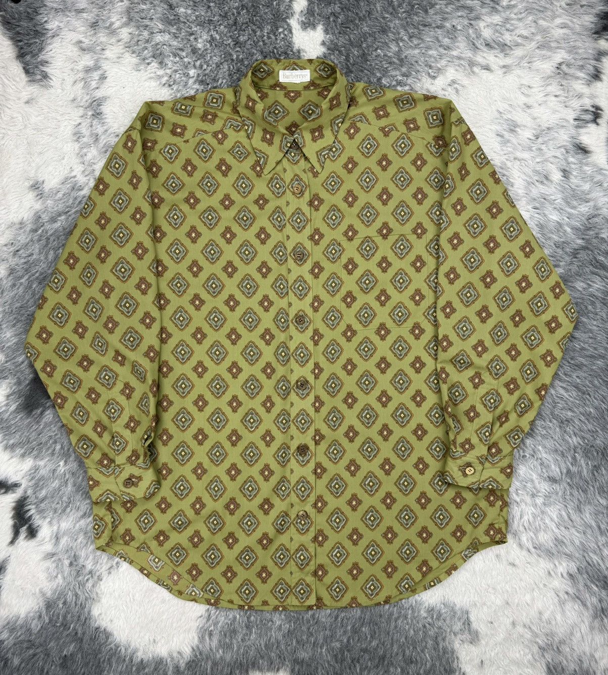 Burberry Vintage Baggy 80s BURBERRYS Classic Pattern Button Ups Size XL / US 12-14 / IT 48-50 - 1 Thumbnail