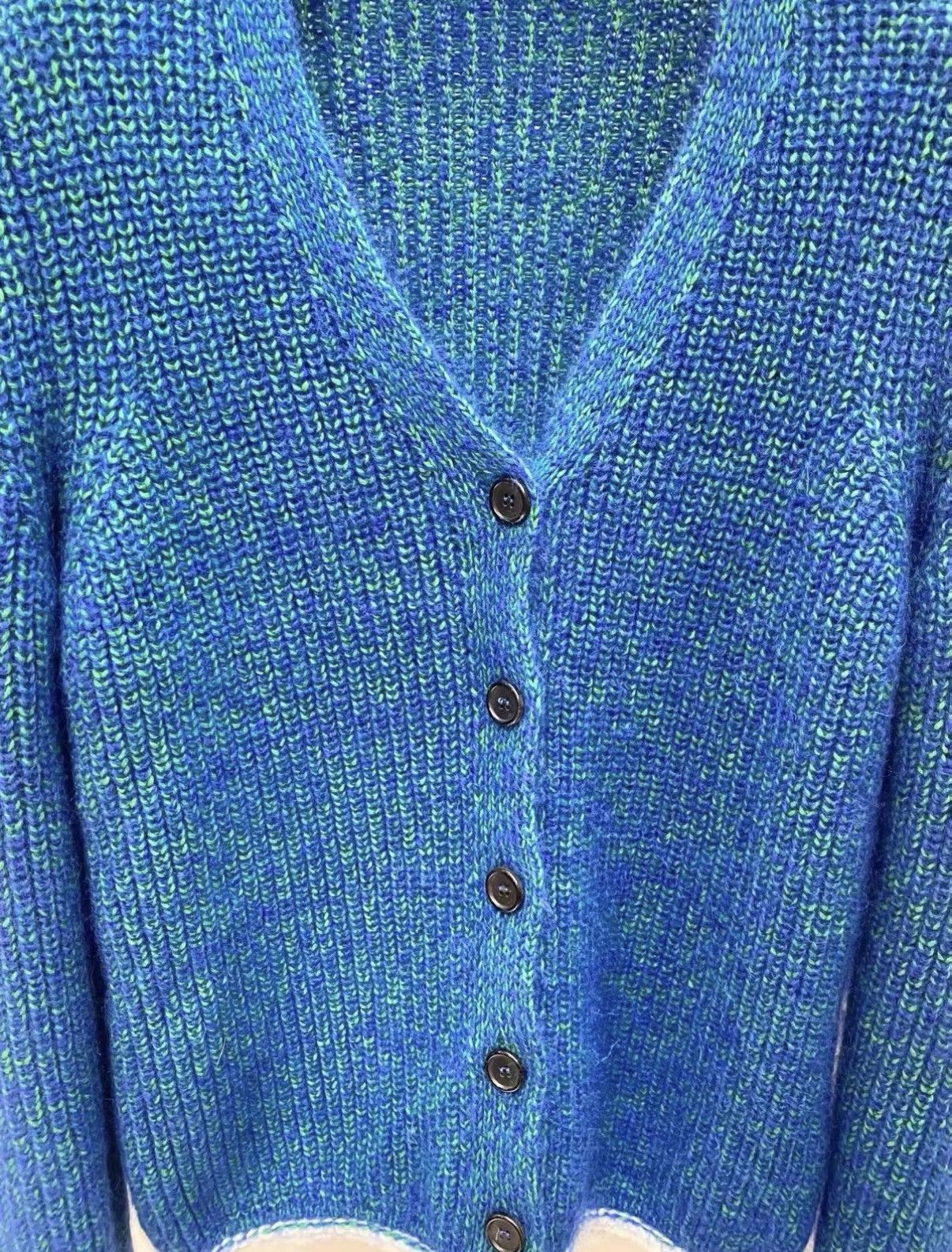 Celine Celine Classic Peacock Blue Mohair Blend Knit Cardigan J33 Size XS / US 0-2 / IT 36-38 - 3 Thumbnail