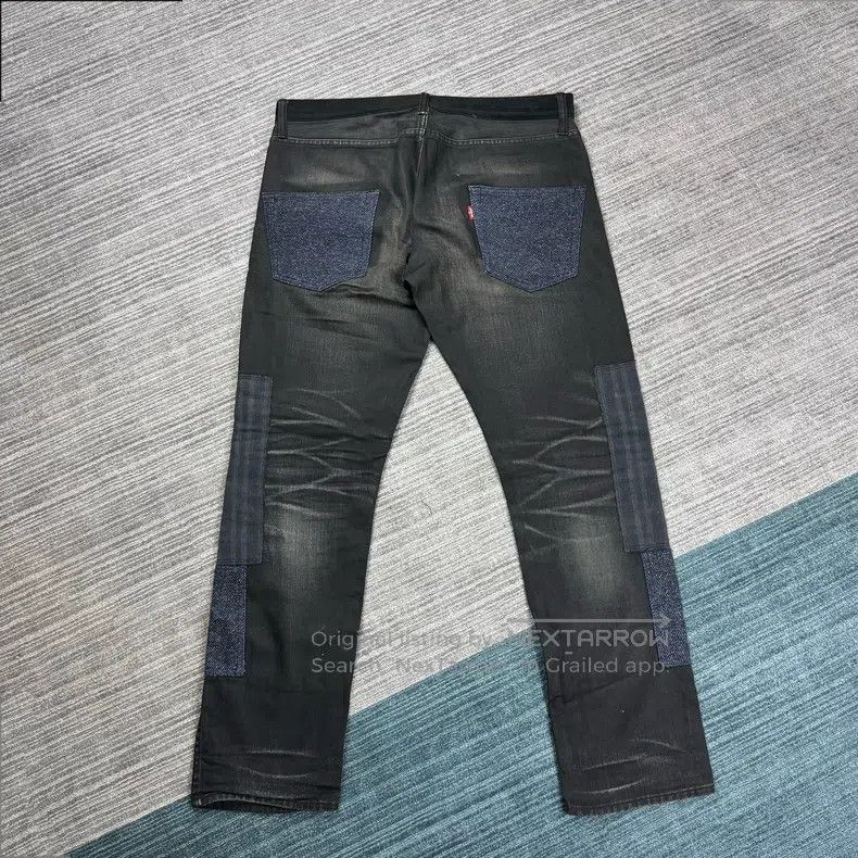 Junya Watanabe Junya Watanabe SizeL Stitched black washed jeans Size US 33 - 2 Thumbnail
