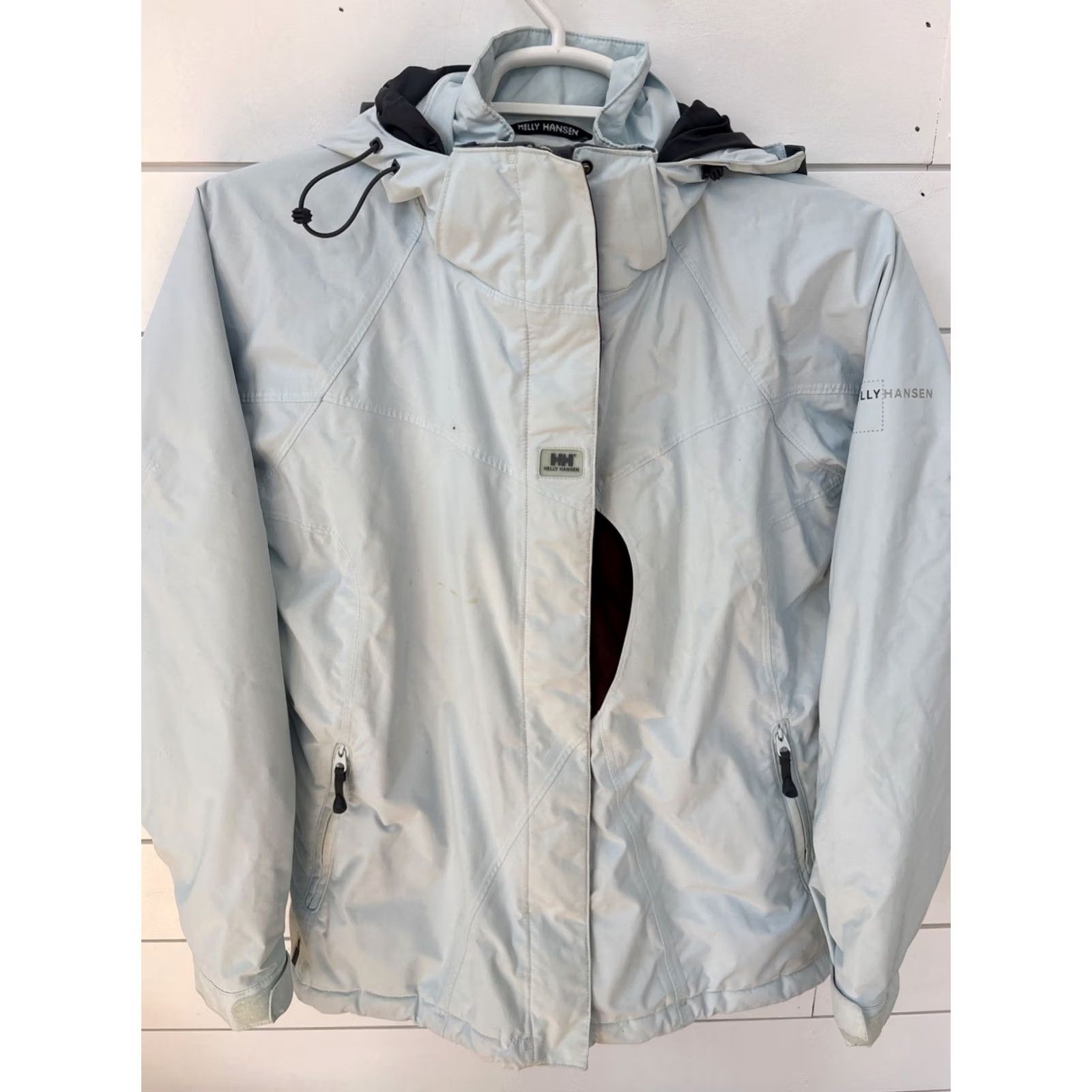 Helly Hansen VINTAGE Helly Hansen Perfect Balance Tech Ski Hooded Coat Jacket Womens Large Blue Brown Size L / US 10 / IT 46 - 2 Thumbnail