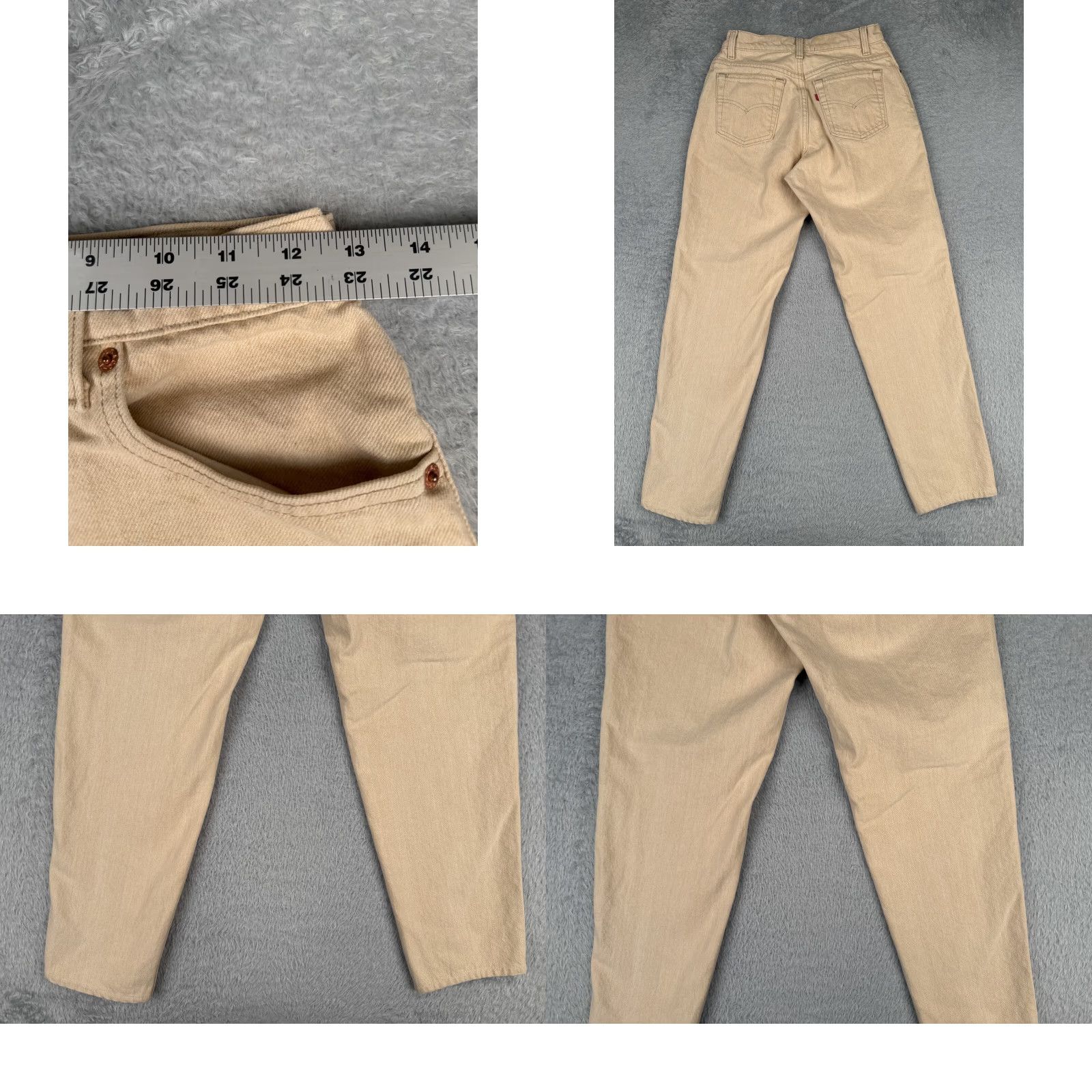 Levi's VINTAGE Levi's Jeans Womens 6 Beige Mom Jean High Rise Tapered 1993 90's Cotton, Levi's, Jeans, Womens, 6, Beige, High Rise, Tapered, 90s, Cotton Size 28" / US 6 / IT 42 - 9 Thumbnail