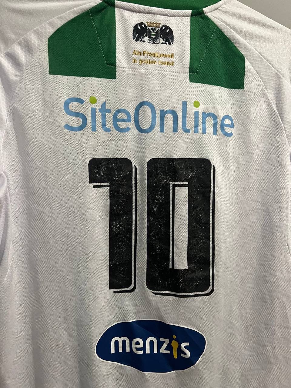 Sports Specialties SPECIAL 2021 FC GRONINGEN #10 MATCH WORN SOCCER JERSEY ROBEY Size US XL / EU 56 / 4 - 11 Thumbnail