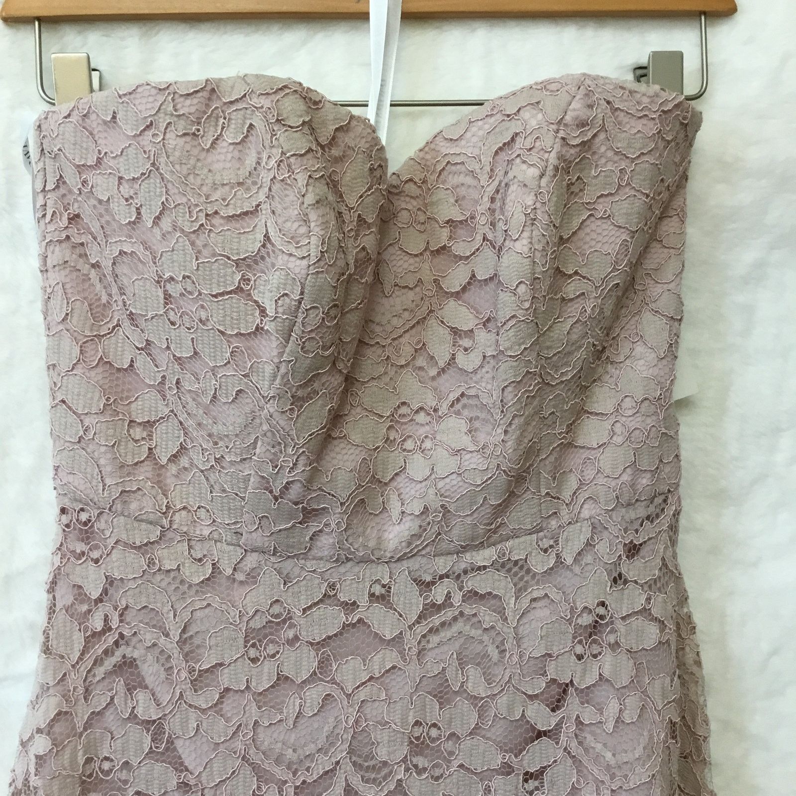 Other David's Bridal Strapless Lace Dress Size XS / US 0-2 / IT 36-38 - 5 Thumbnail