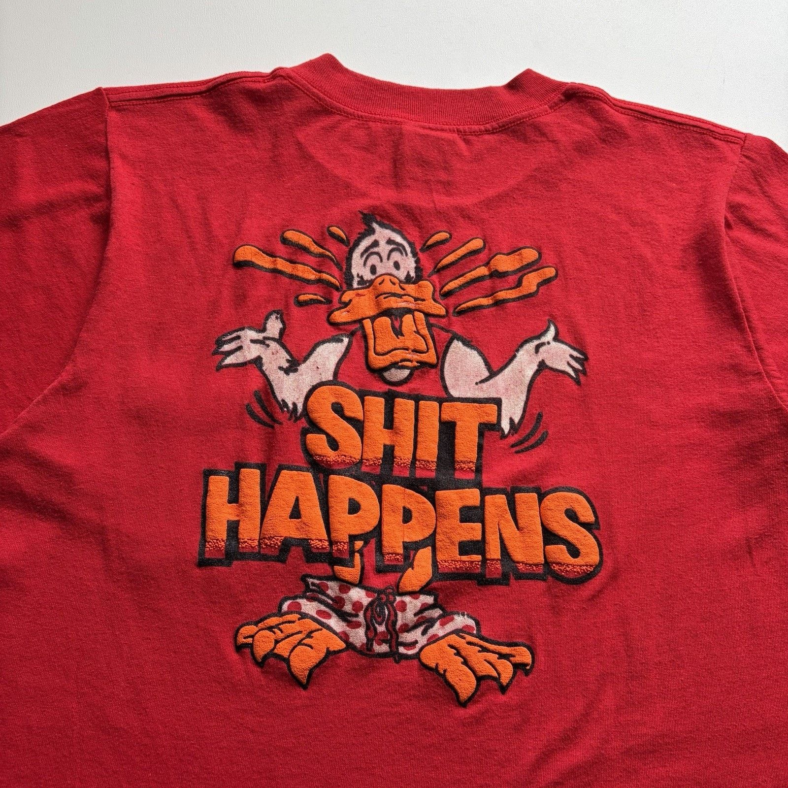 Vintage Vintage 80s Shit Happens Pocket Shirt Small Funny Duck Rare Size US S / EU 44-46 / 1 - 2 Thumbnail