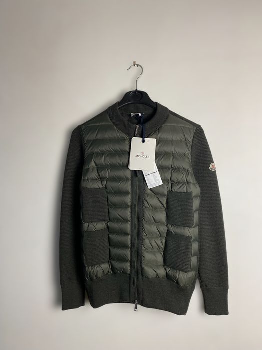 Moncler NEW Moncler Maglia Tricot Nylon Puffer Cardigan | Grailed