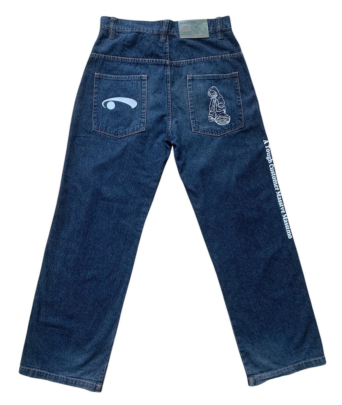 Massive Massive Massimo Blackhole HipHop Baggy Jeans Pants Size US 29 - 1 Thumbnail