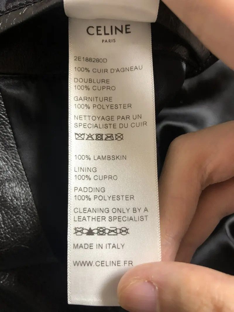 Celine × Hedi Slimane FW19 Leather Biker Jacket sz 44 Size US S / EU 44-46 / 1 - 5 Thumbnail