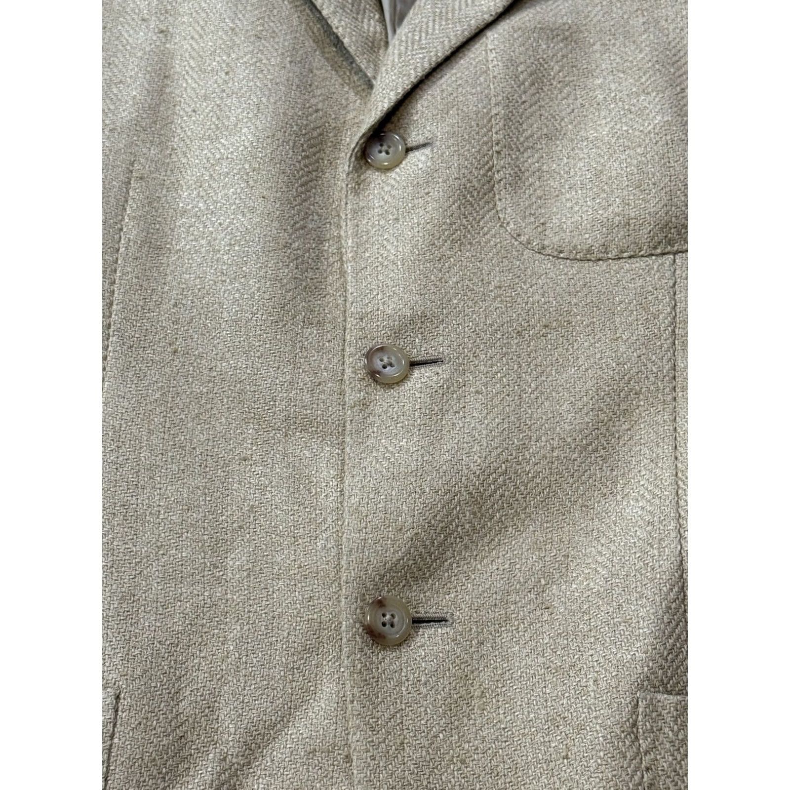 Ralph Lauren VINTAGE Ralph Lauren Tweed Blazer Men 38R Silk Lining 2 Piece Notch Lapel Double-Vented Brown Italy 90s Size US M / EU 48-50 / 2 - 6 Thumbnail