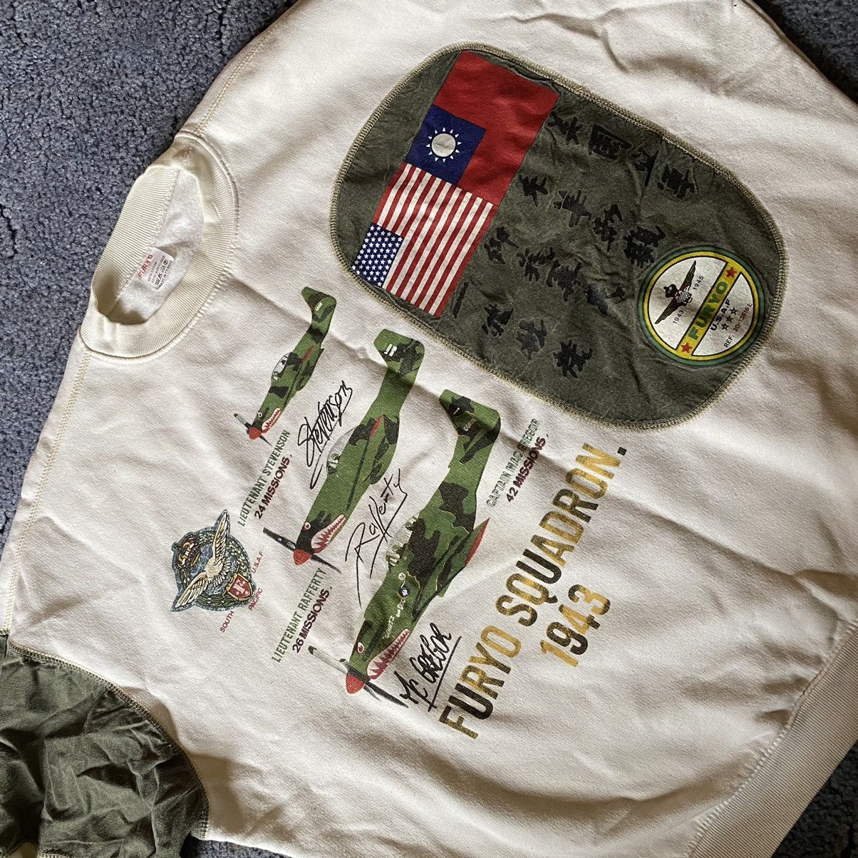 Vintage Vintage 80s Furyo Military Sweatshirt Size US XL / EU 56 / 4 - 2 Thumbnail