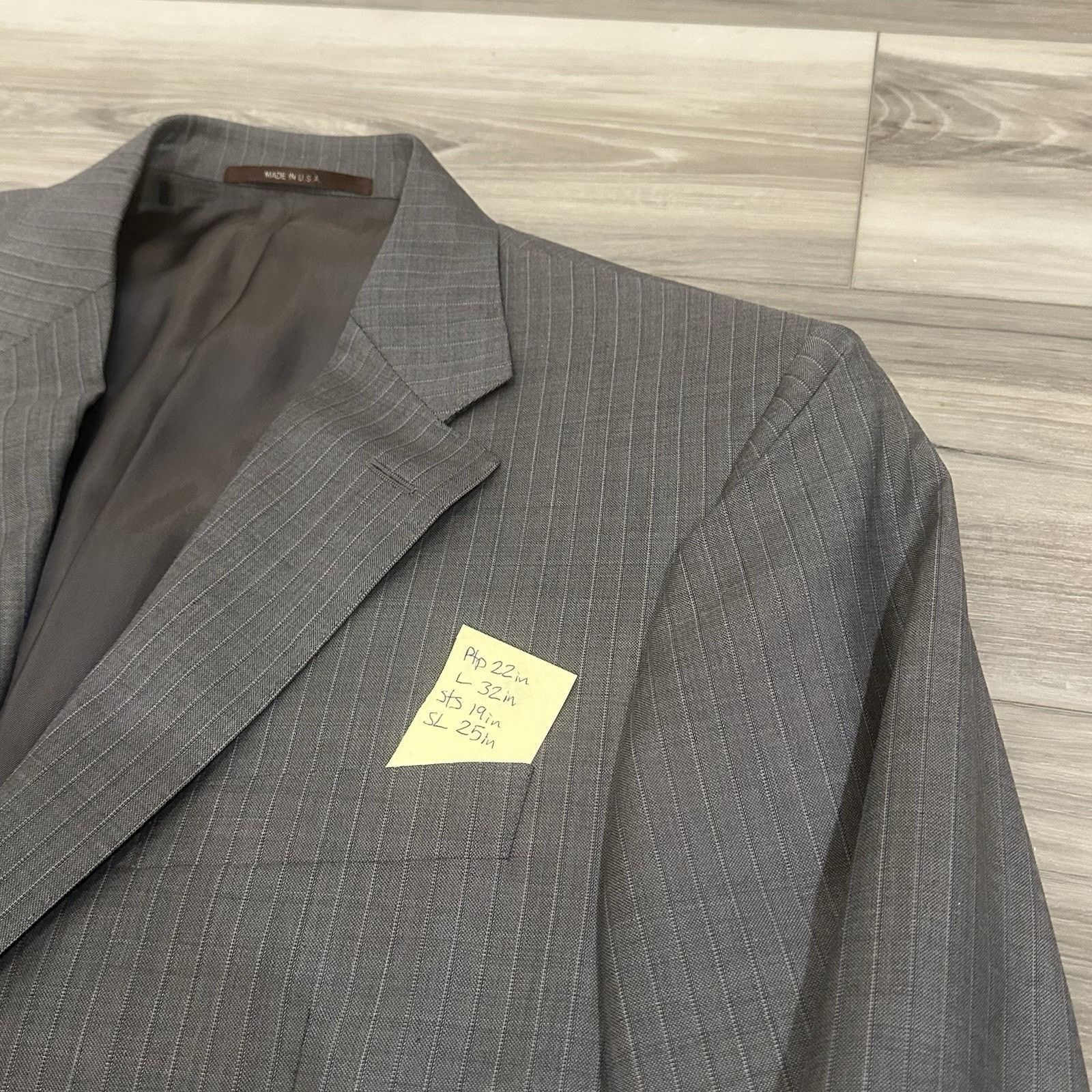 Hickey Freeman Hickey Freeman Mens 2 Piece Suit 42R Solid Grey Pleated Size 42R - 4 Thumbnail