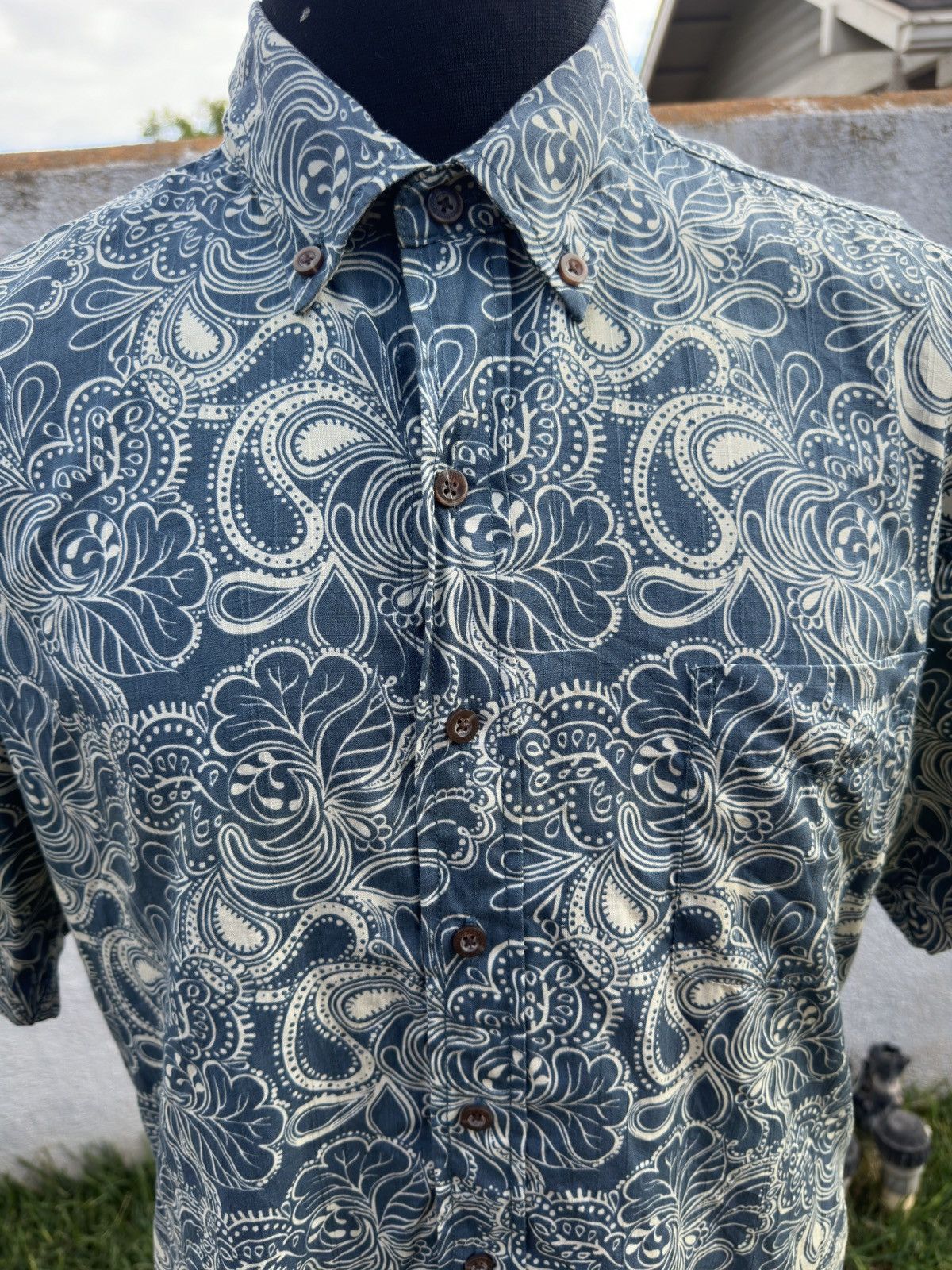 Reyn Spooner PreOwned Reyn Spooner Tailored Green Hawaiian Print Men's L Size US L / EU 52-54 / 3 - 3 Thumbnail