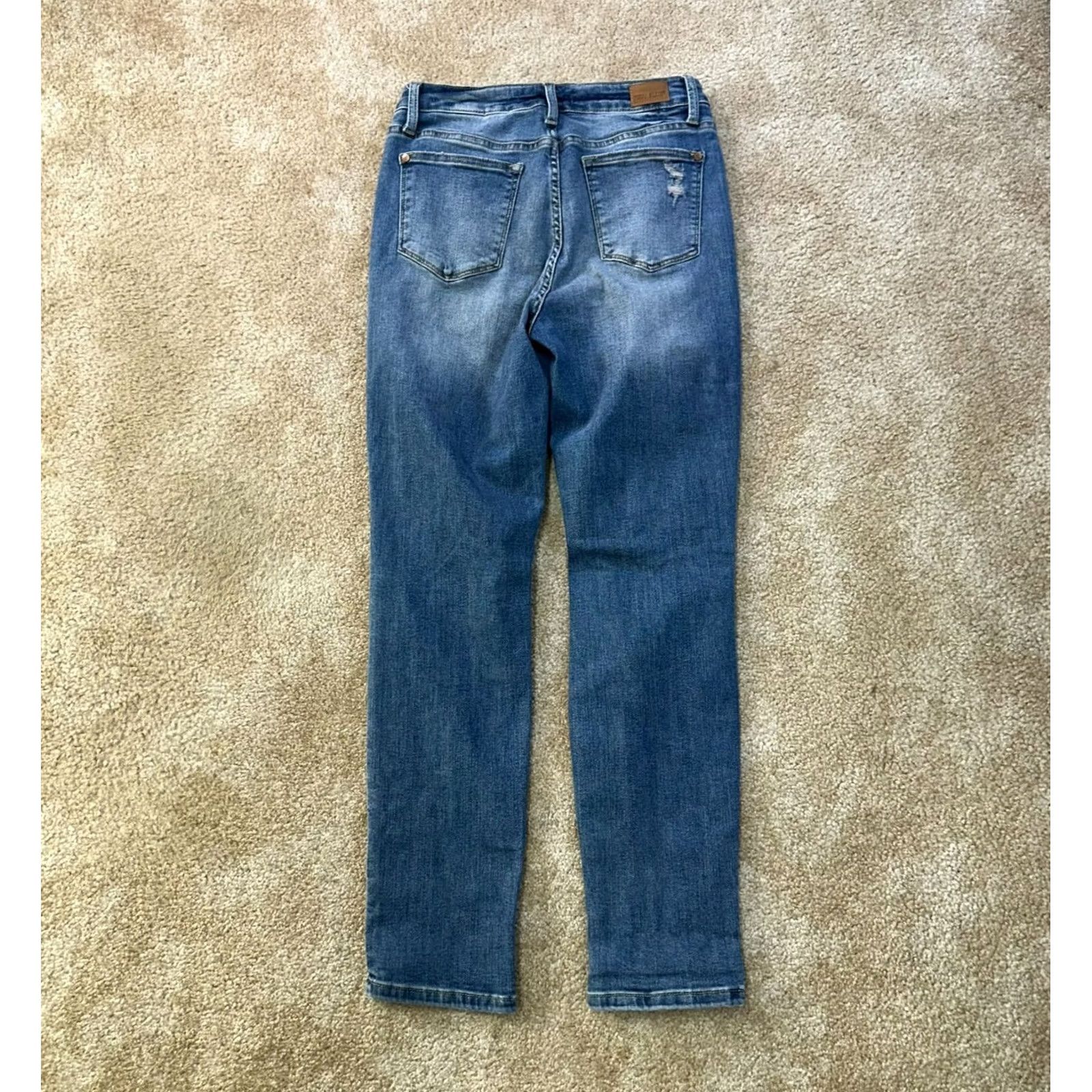 Vintage Judy Blue Women’s High Rise Boyfriend Jeans 5/27 Blue Denim Stretch Slim 27in 29in 5-Pocket Classic Cotton Blend Junior Size 5, 27,Womens, Jeans Size 27" / US 4 / IT 40 - 7 Thumbnail