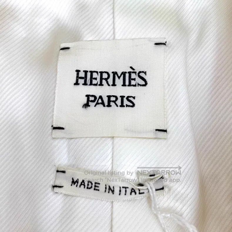 Hermes Hermes Off-white wool lapel long-sleeved coat Size XS / US 0-2 / IT 36-38 - 6 Thumbnail