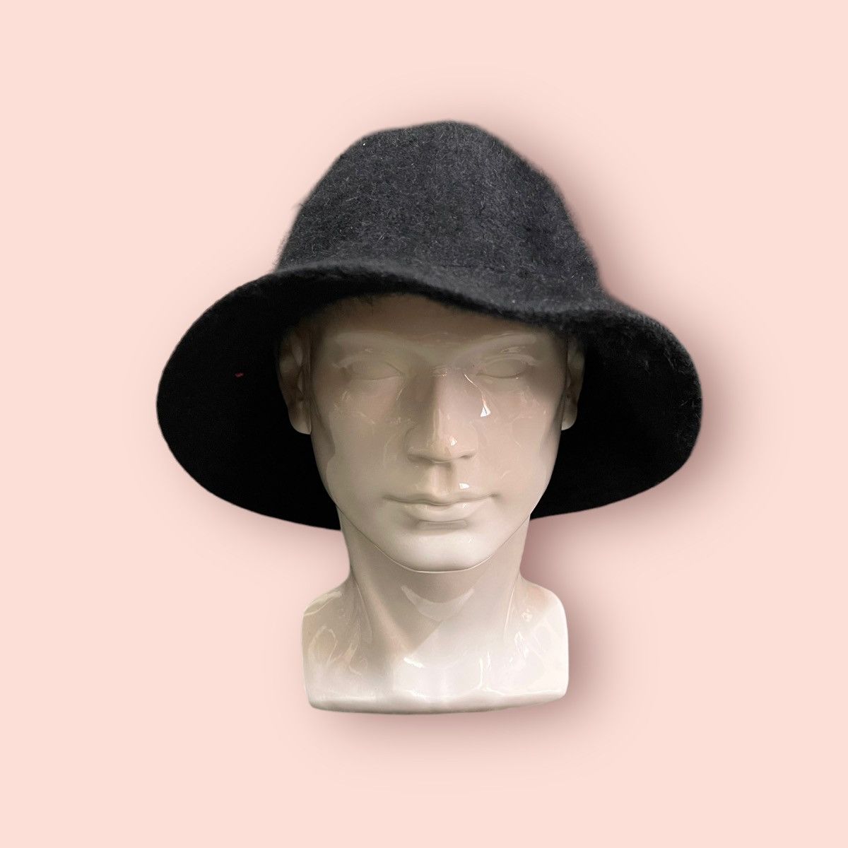 Beams Plus × Japanese Brand VINTAGE RAY BEAMS MOHAIR BLACK WOOL BLEND BUCKET HAT Size ONE SIZE - 1 Thumbnail