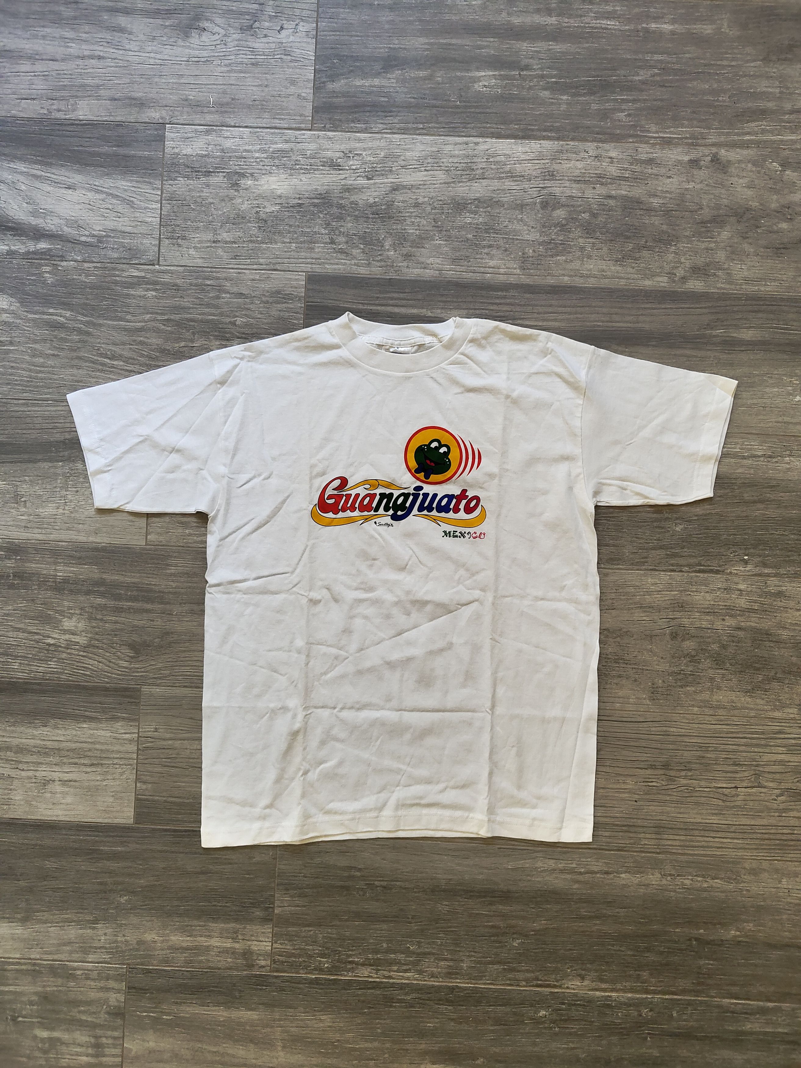 Fruit Of The Loom Vintage white Guanajuato frog T-shirt Size US L / EU 52-54 / 3 - 1 Thumbnail