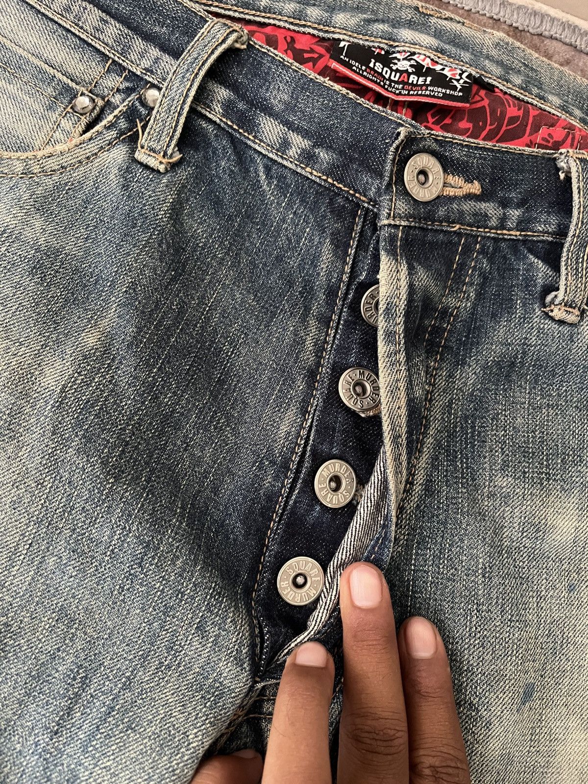If Six Was Nine × Japanese Brand × Vintage Vintage Selvadge Isquare Denim Size US 34 / EU 50 - 7 Thumbnail
