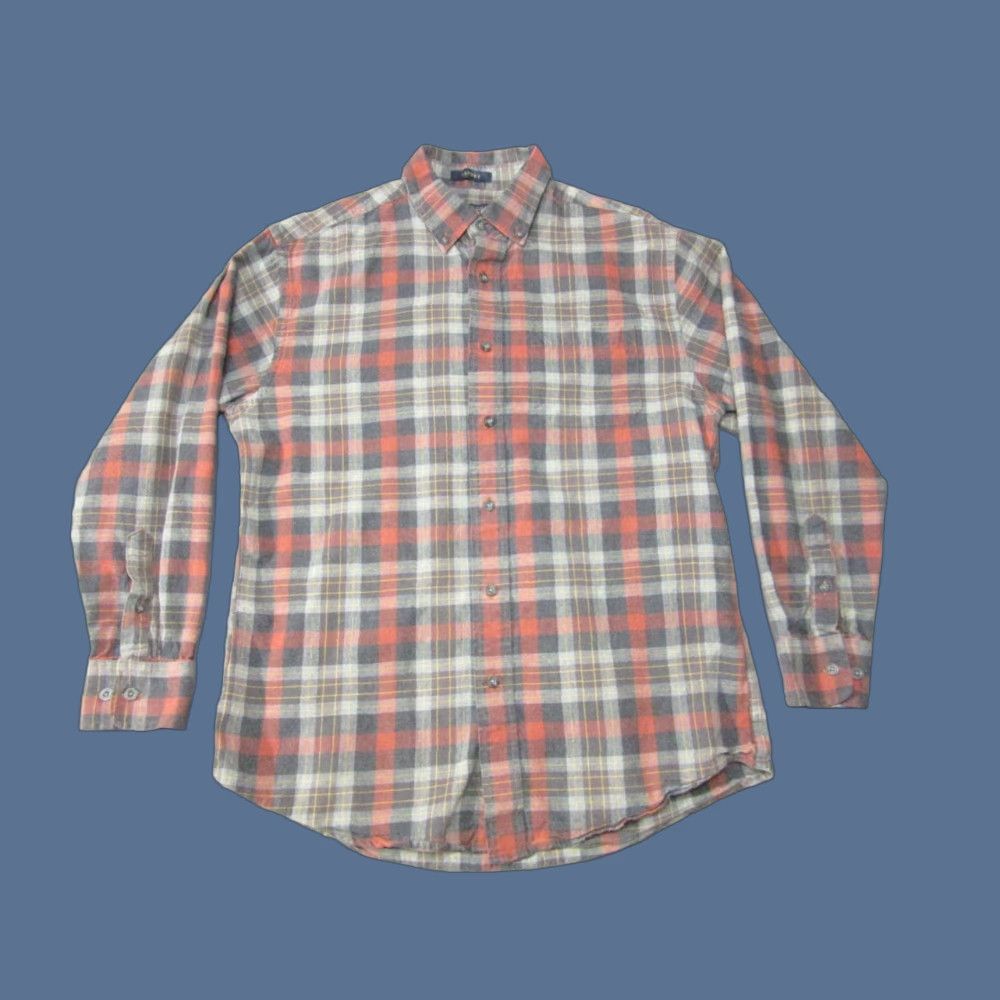 Pendleton Pendleton Shirt Mens Medium Red Gray Plaid Landry Wool Blend Button Down Size US M / EU 48-50 / 2 - 1 Thumbnail