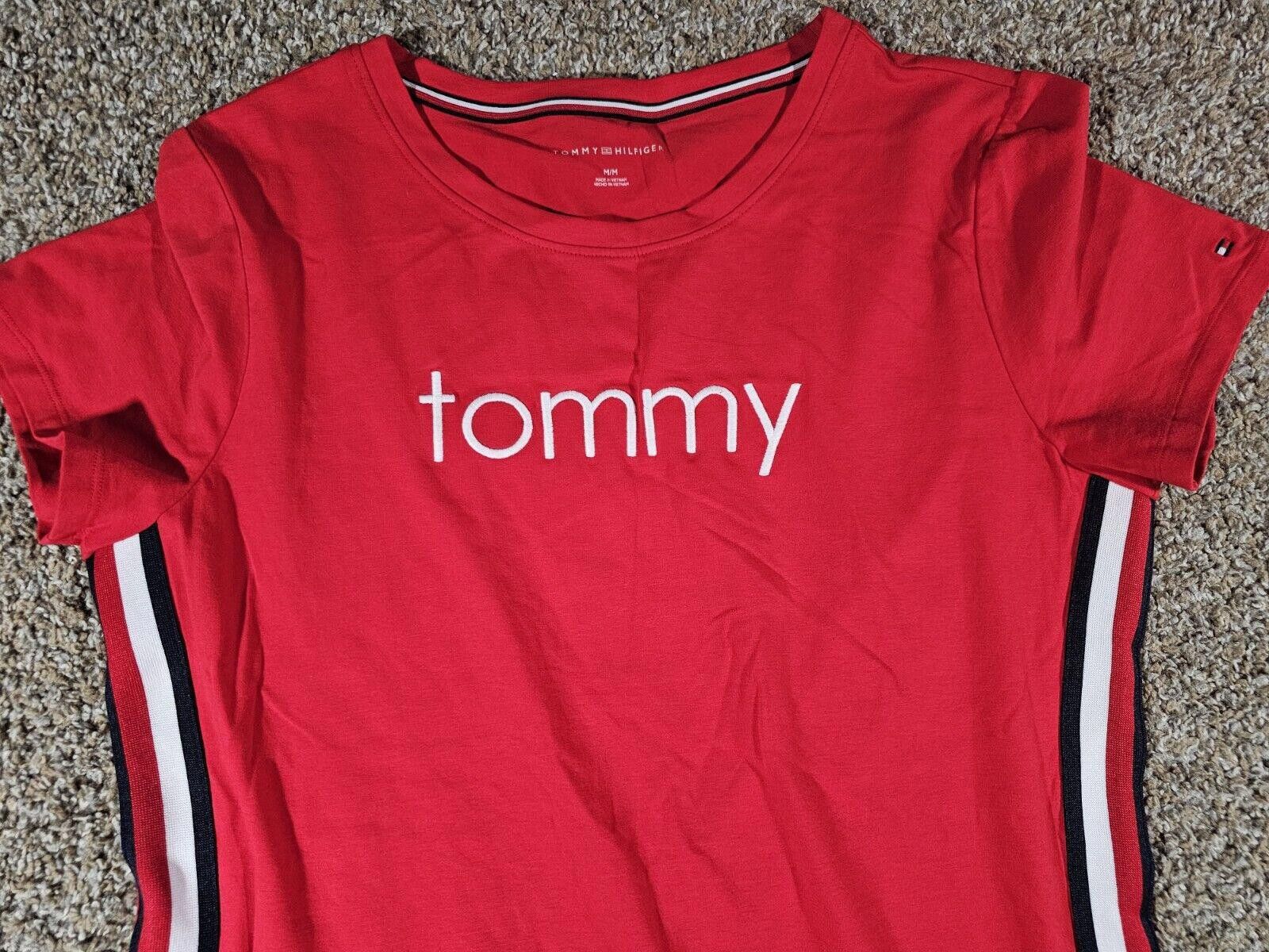 Tommy Hilfiger Tommy Hilfiger Women's Side Striped Red T-Shirt Dress SZ M Size M / US 6-8 / IT 42-44 - 2 Thumbnail