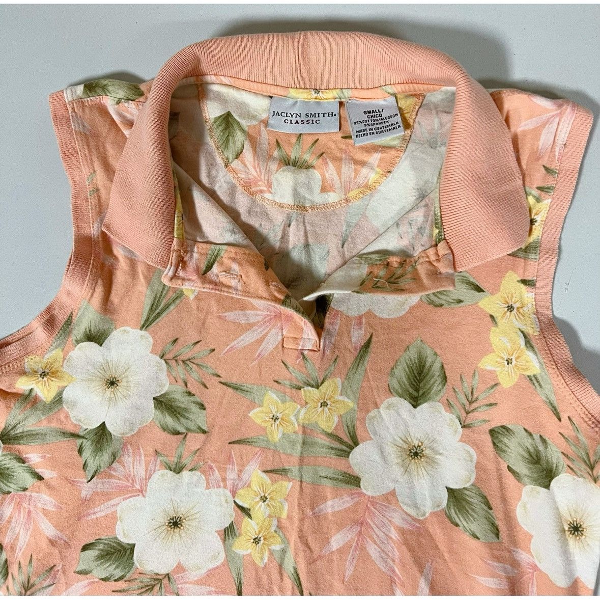 Vintage Jaclyn Smith Pastel Tropical Floral Shirt Blouse Size S 🌾 Size S / US 4 / IT 40 - 2 Thumbnail