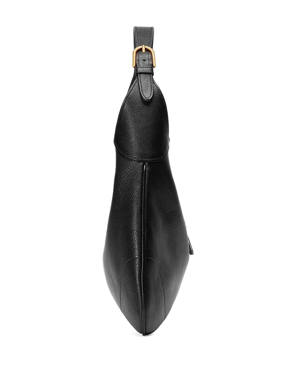 Gucci Gucci Aphrodite Medium Black Leather Shoulder Bag New Size ONE SIZE - 4 Thumbnail
