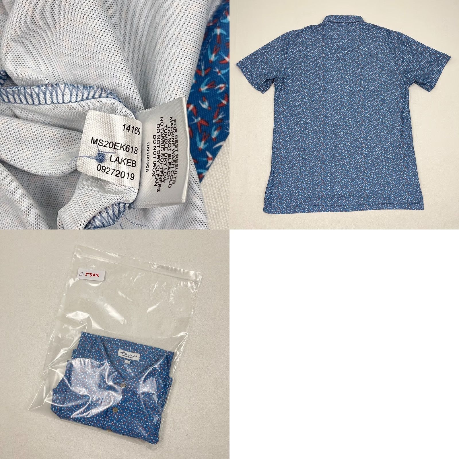 Peter Millar Peter Millar Crown Sport Cathay Polo Shirt Men M Golf Performance Summer Comfort Polo Men M Blue Logo Size US M / EU 48-50 / 2 - 8 Thumbnail