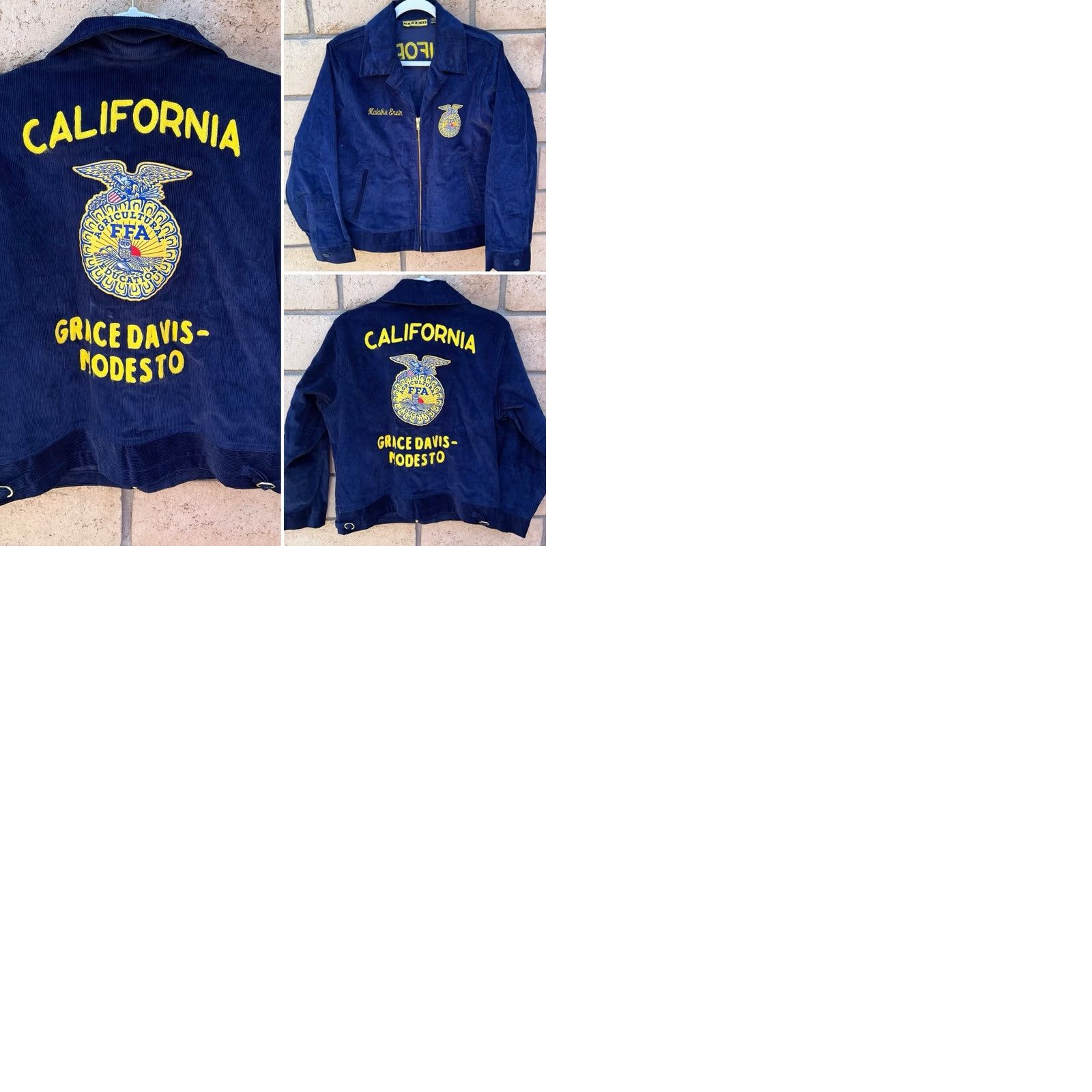 Vintage VINTAGE FFA California Corduroy Jacket Blue 38 Embroidered Size US XXS / EU 40 - 12 Thumbnail