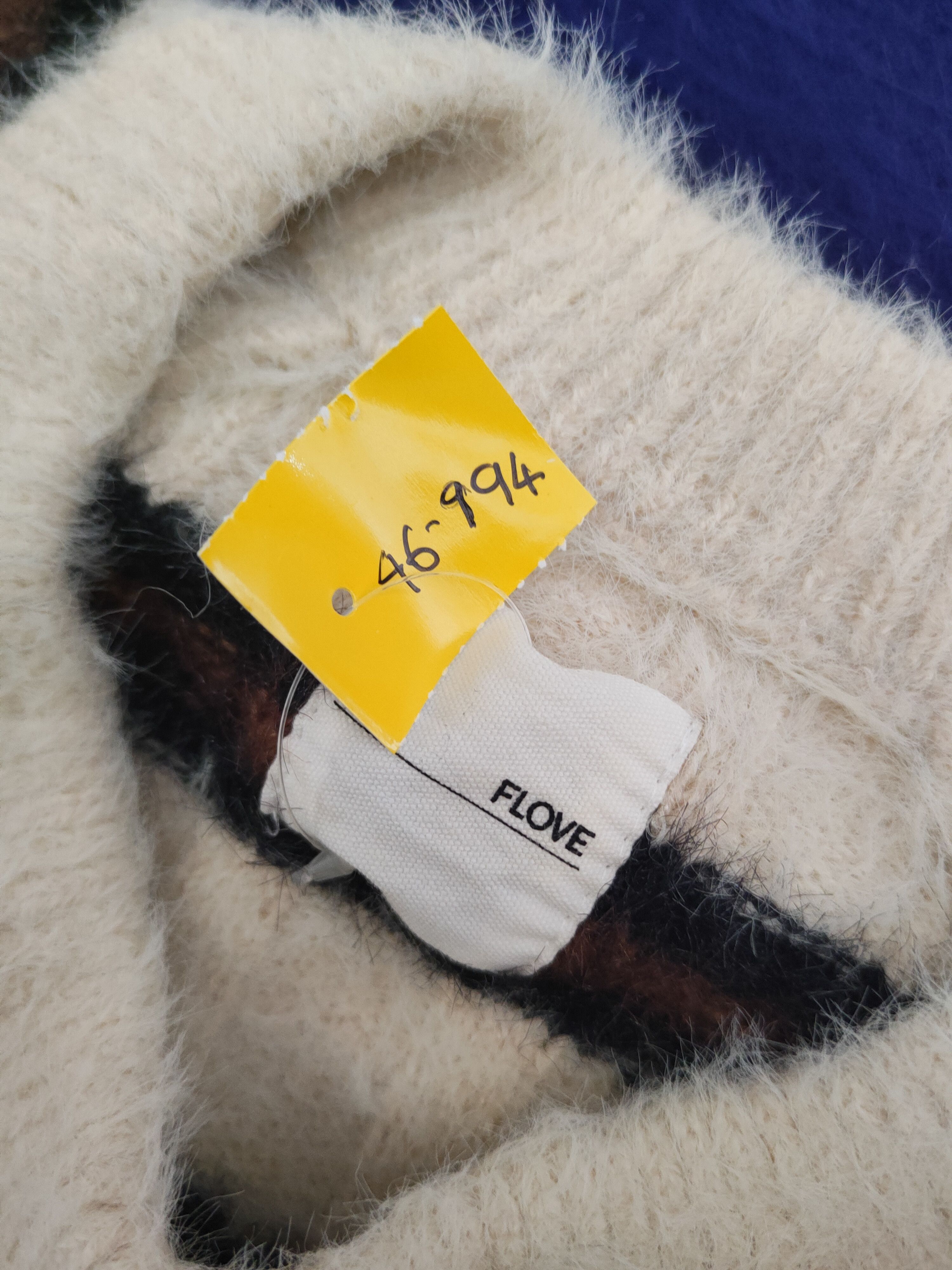 Japanese Brand DL Flove Beige Fur Mohair Knitwear #46-994 Size M / US 6-8 / IT 42-44 - 13 Thumbnail