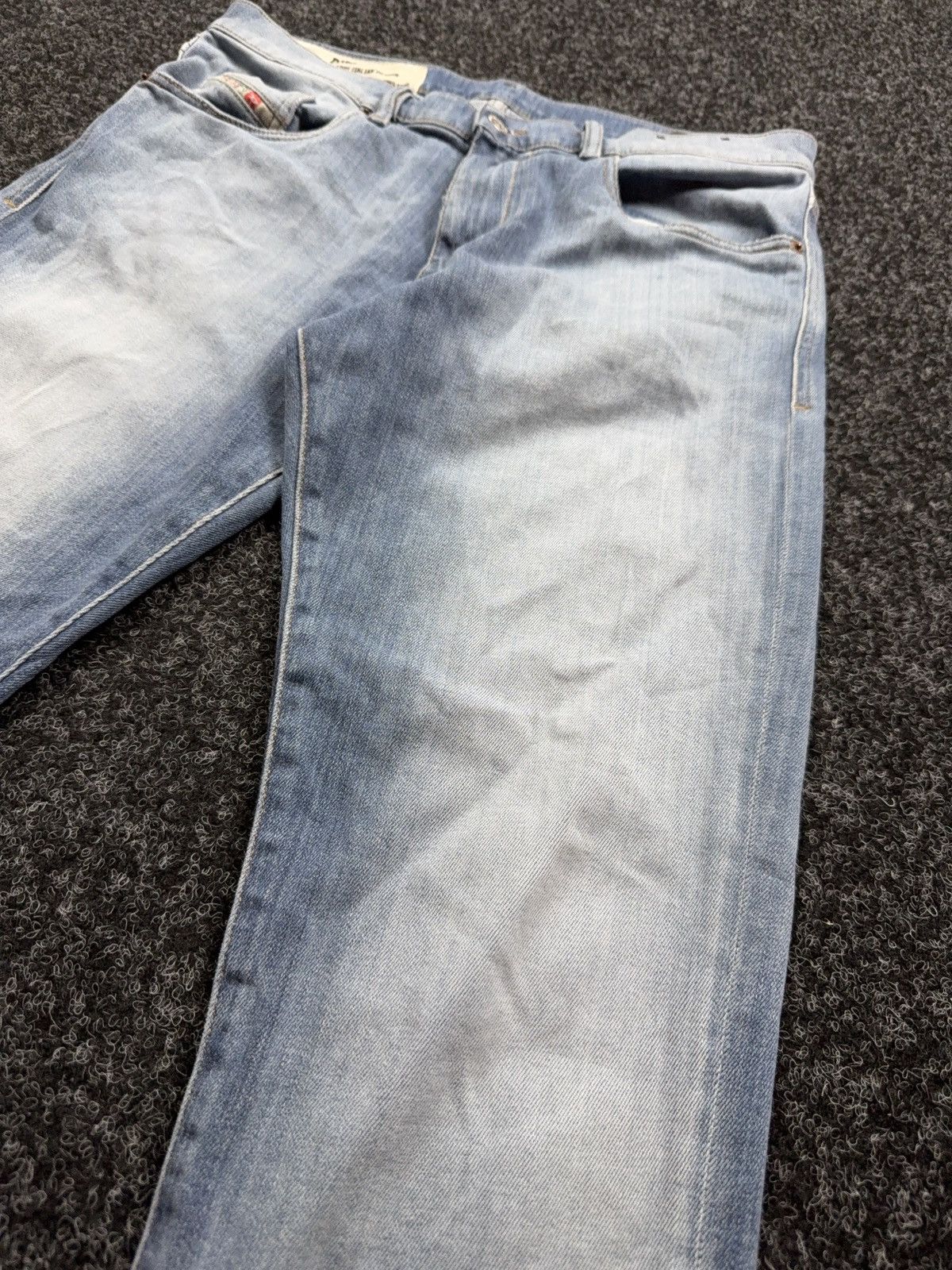 Diesel 00s Y2K Luxury vntg Diesel D-Strukt Slim Light Wash Jeans Size US 32 / EU 48 - 7 Thumbnail