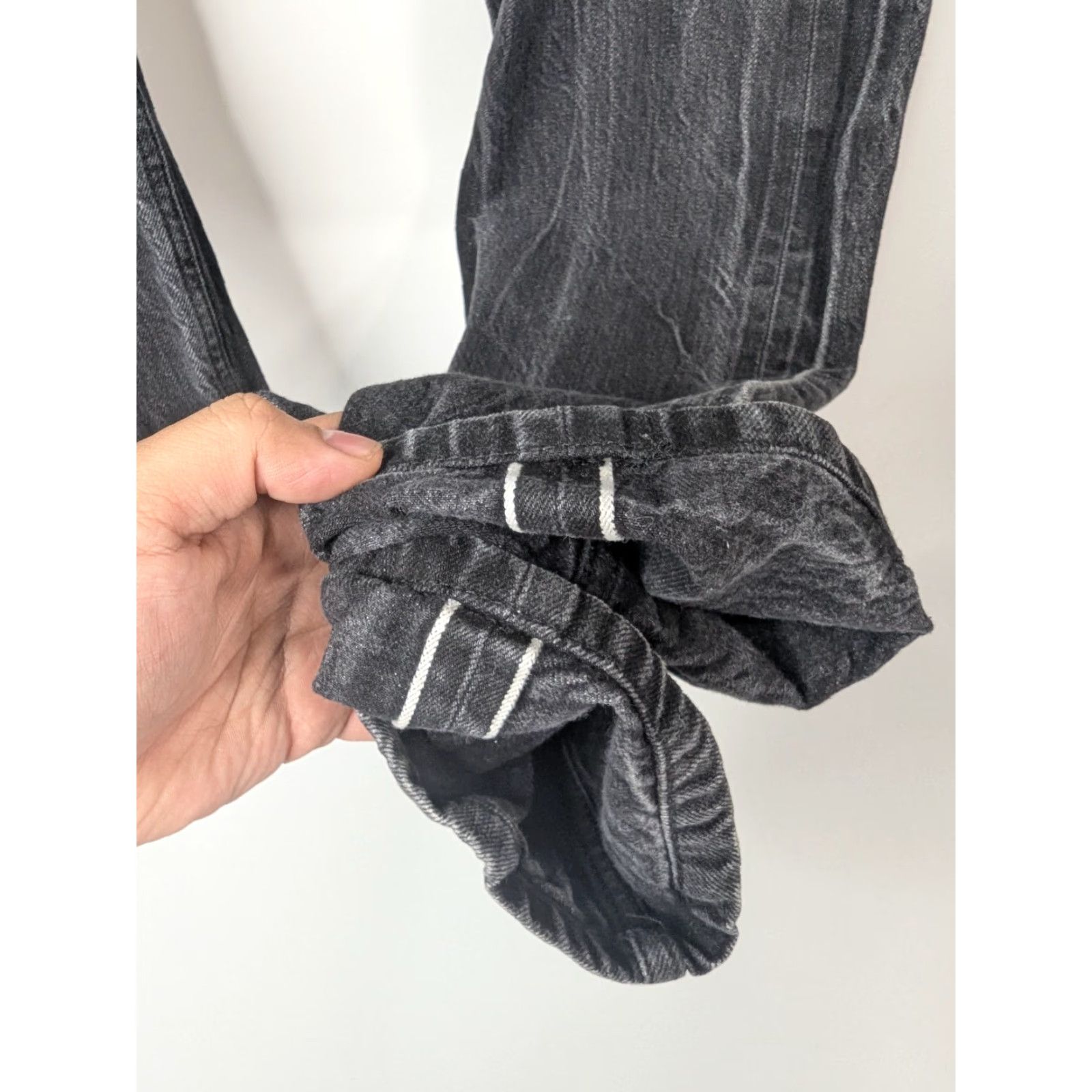Denime BySlik Made In Da Field Dead Player Skull Pockets Button Fly Black Denim Jeans Size US 32 / EU 48 - 6 Thumbnail
