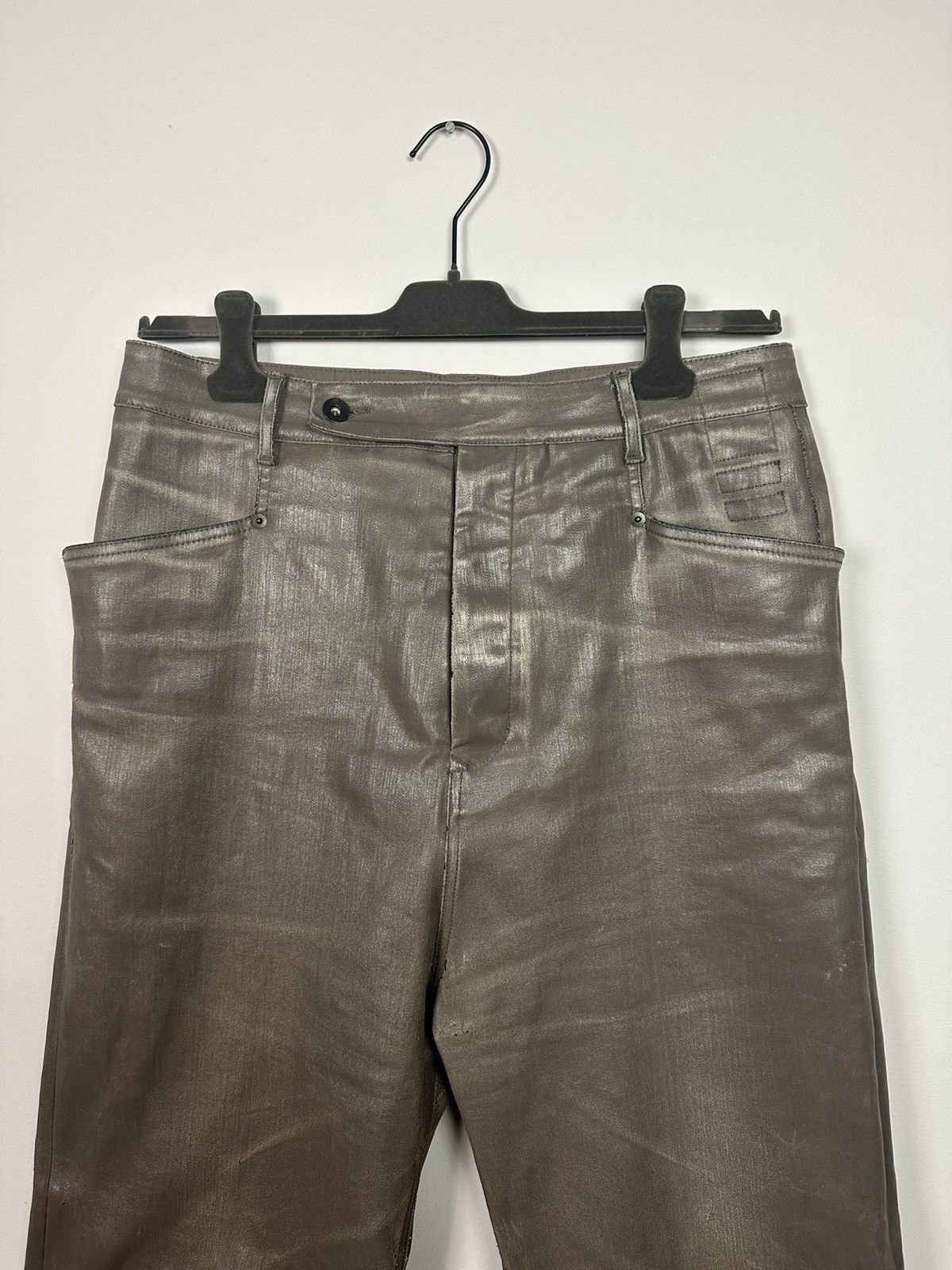 Rick Owens DRKSHDW Coated Mastodon Cut Trousers Size US 31 - 2 Thumbnail