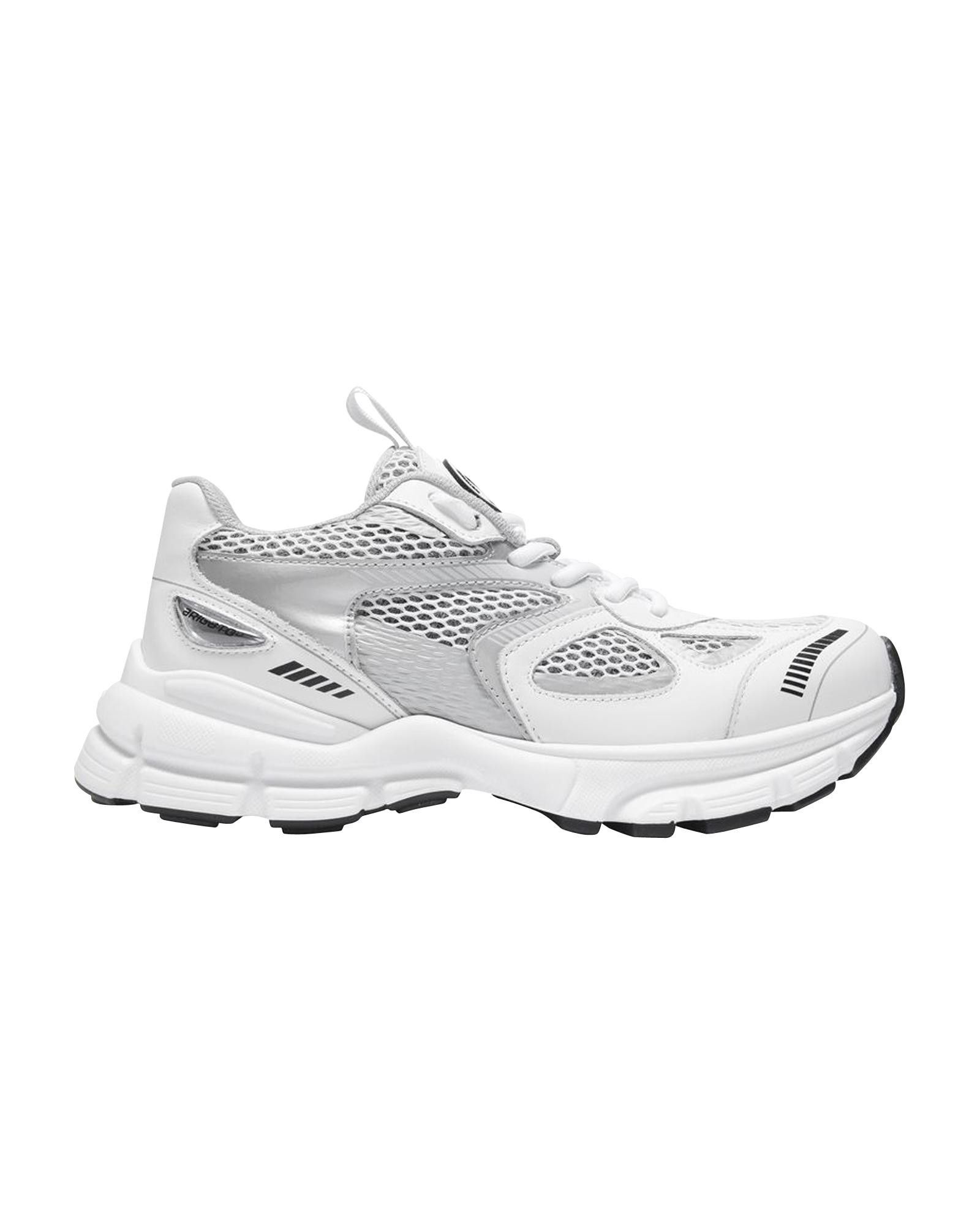 image of Axel Arigato Nineties-Inspired Leather Marathon Sneakers With White/silver Accents, Women's (Size 1