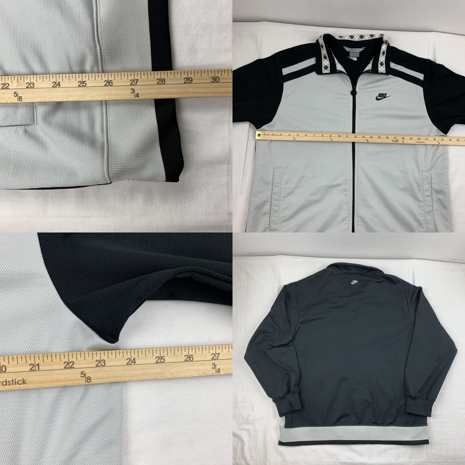 Nike VINTAGE Nike Jacket Men M Gray Black Y2K Track Soccer Sports Silver Tag Size US M / EU 48-50 / 2 - 8 Thumbnail
