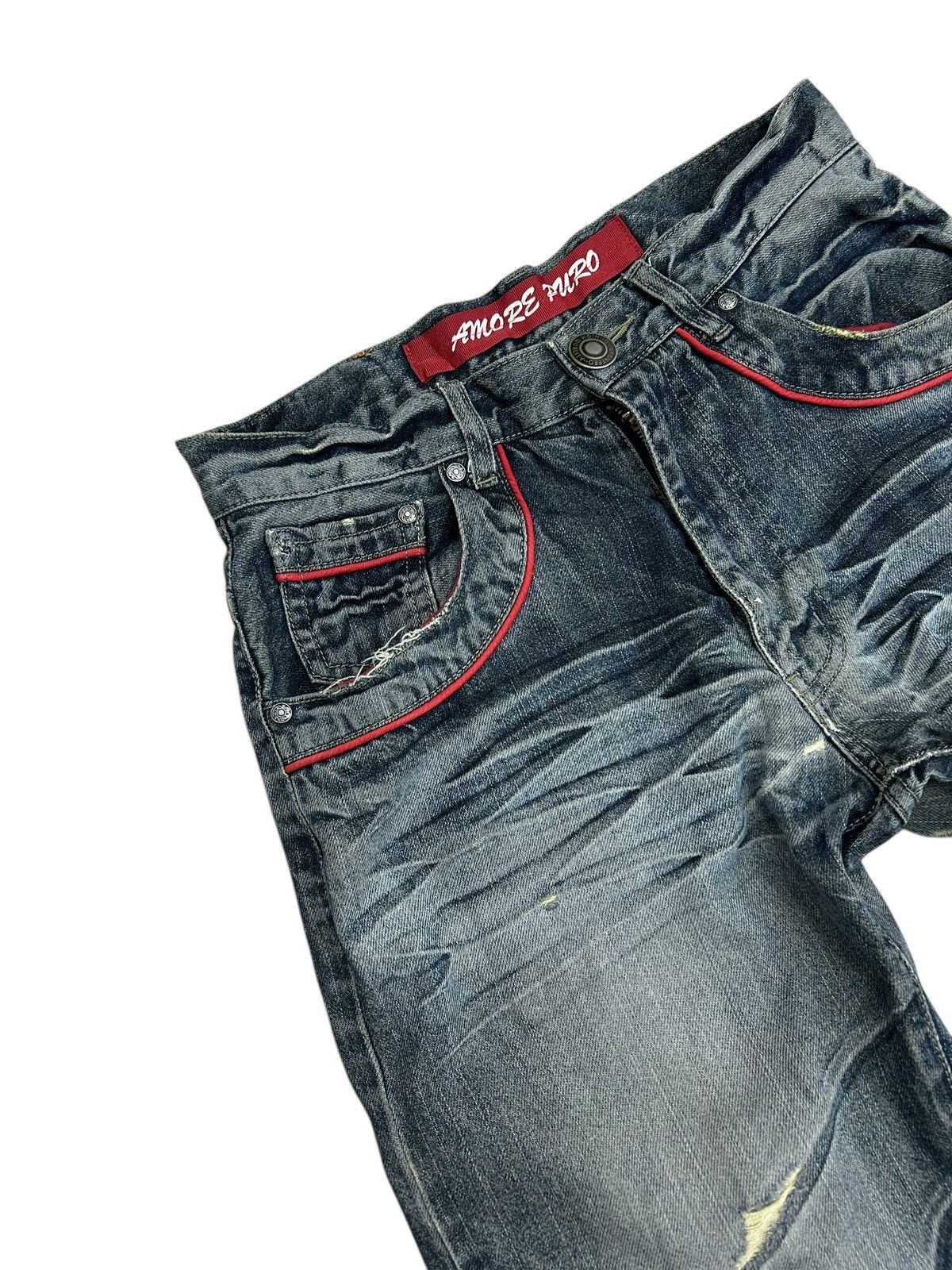 If Six Was Nine American Amore Puro Japan Jean Whisker Light Washed Size US 31 - 9 Thumbnail