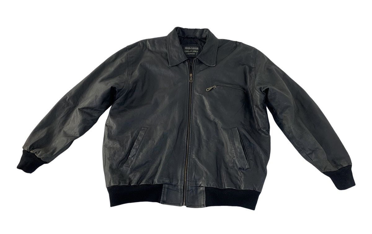 Vintage Vero Cuolo Ciro Citterio Menswear Leather Bomber Padded Size US L / EU 52-54 / 3 - 1 Thumbnail