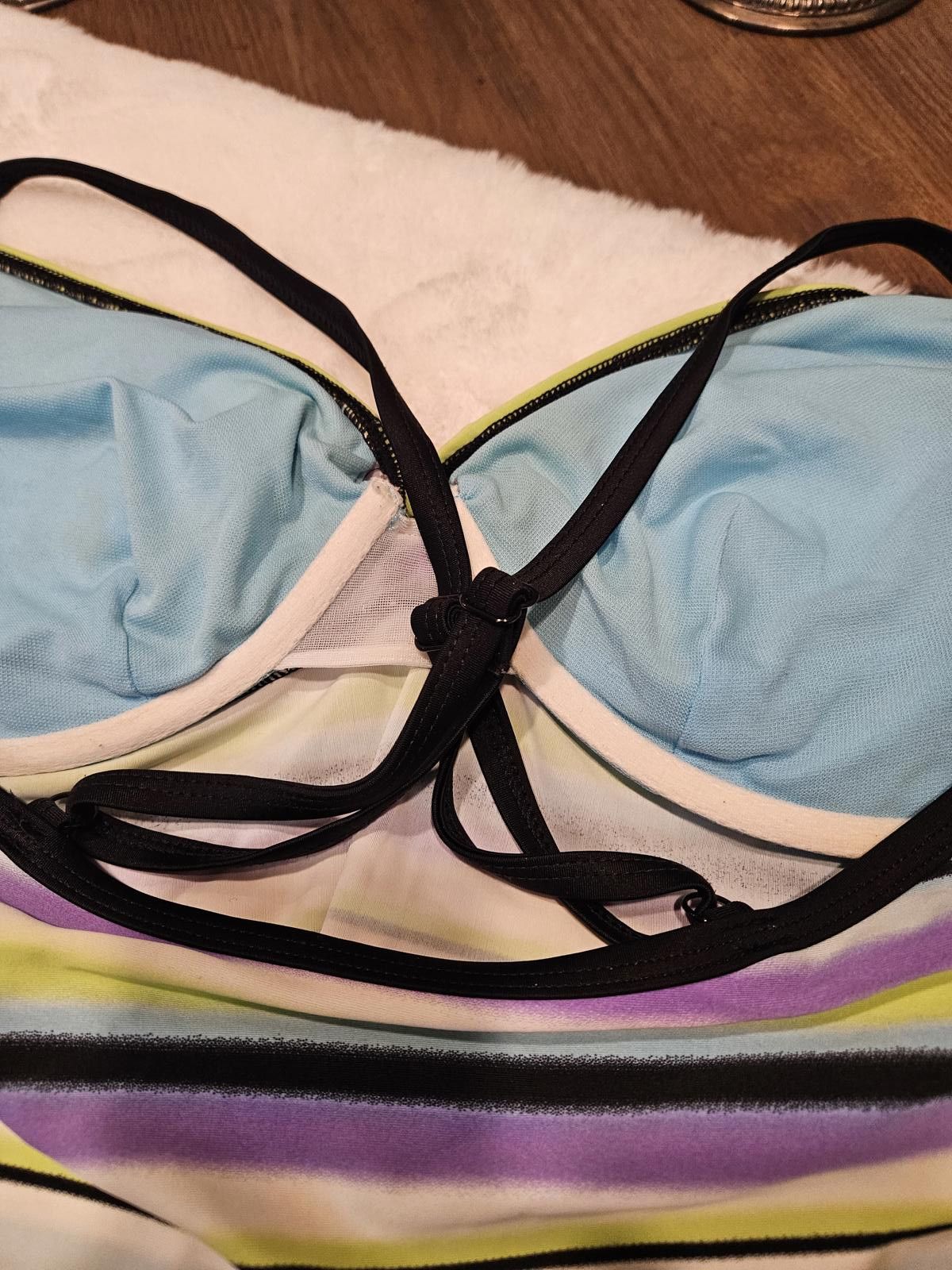 Designer Beach Native Striped Swim Suit with Adjustable Straps Size ONE SIZE - 4 Thumbnail