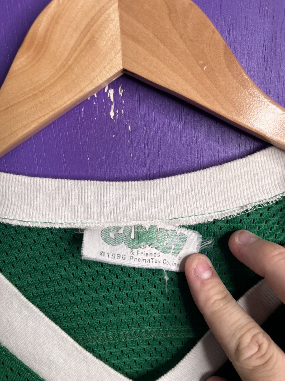 Vintage Vintage 1996 Gumby character hockey jersey Size US XL / EU 56 / 4 - 4 Thumbnail