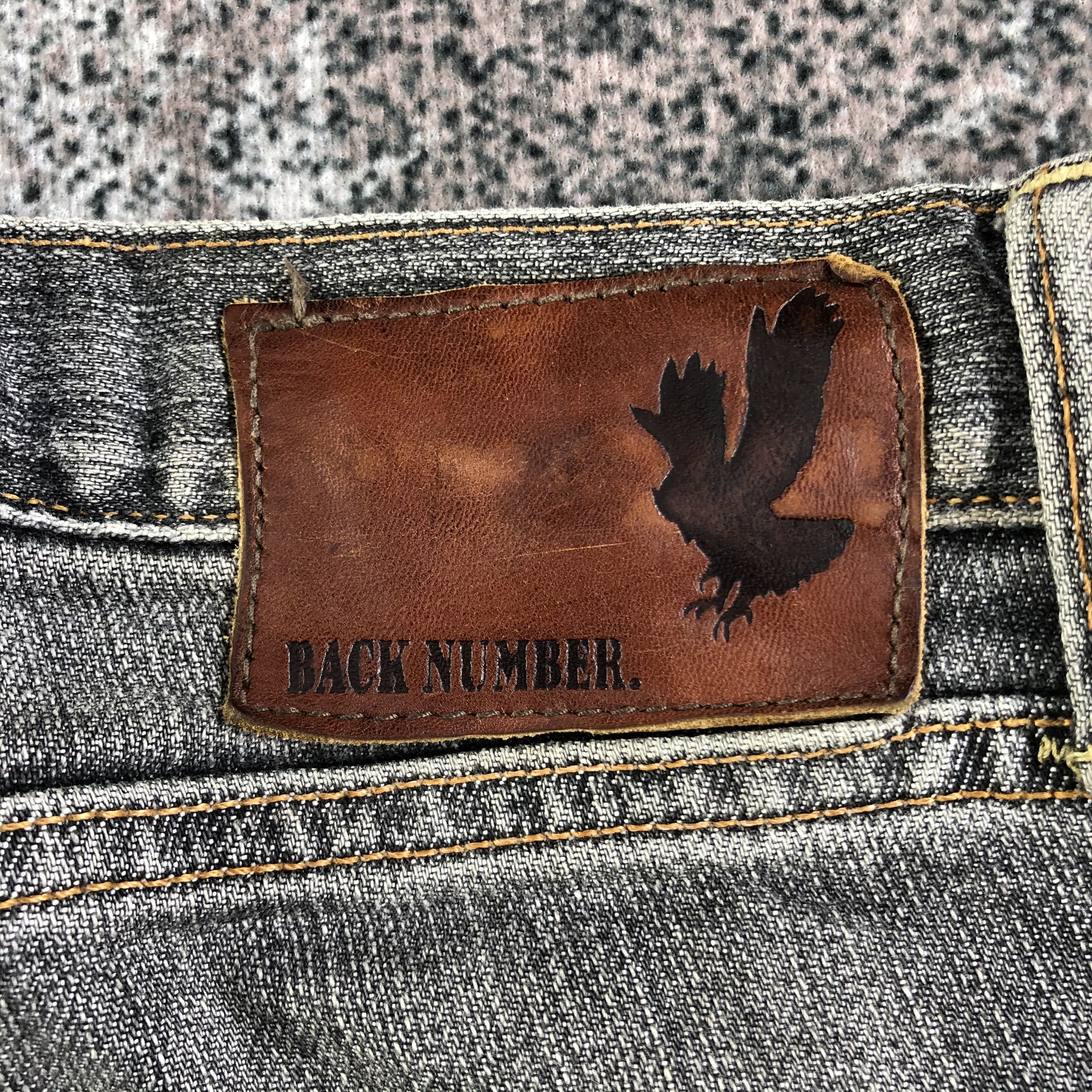 Japanese Brand Back Number Faded Black Selvedge Jeans KJ2107 Size US 29 - 5 Thumbnail
