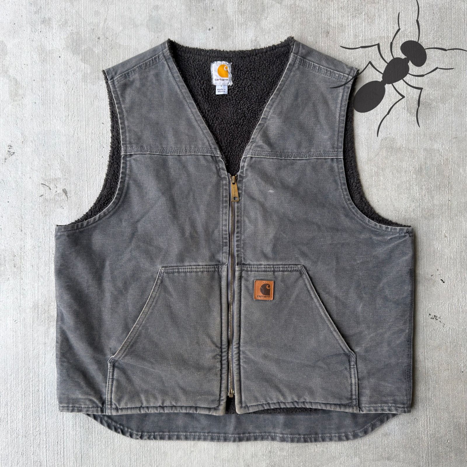 Carhartt × Vintage Carhartt V26 GVL gray work wear vest Size US L / EU 52-54 / 3 - 1 Thumbnail