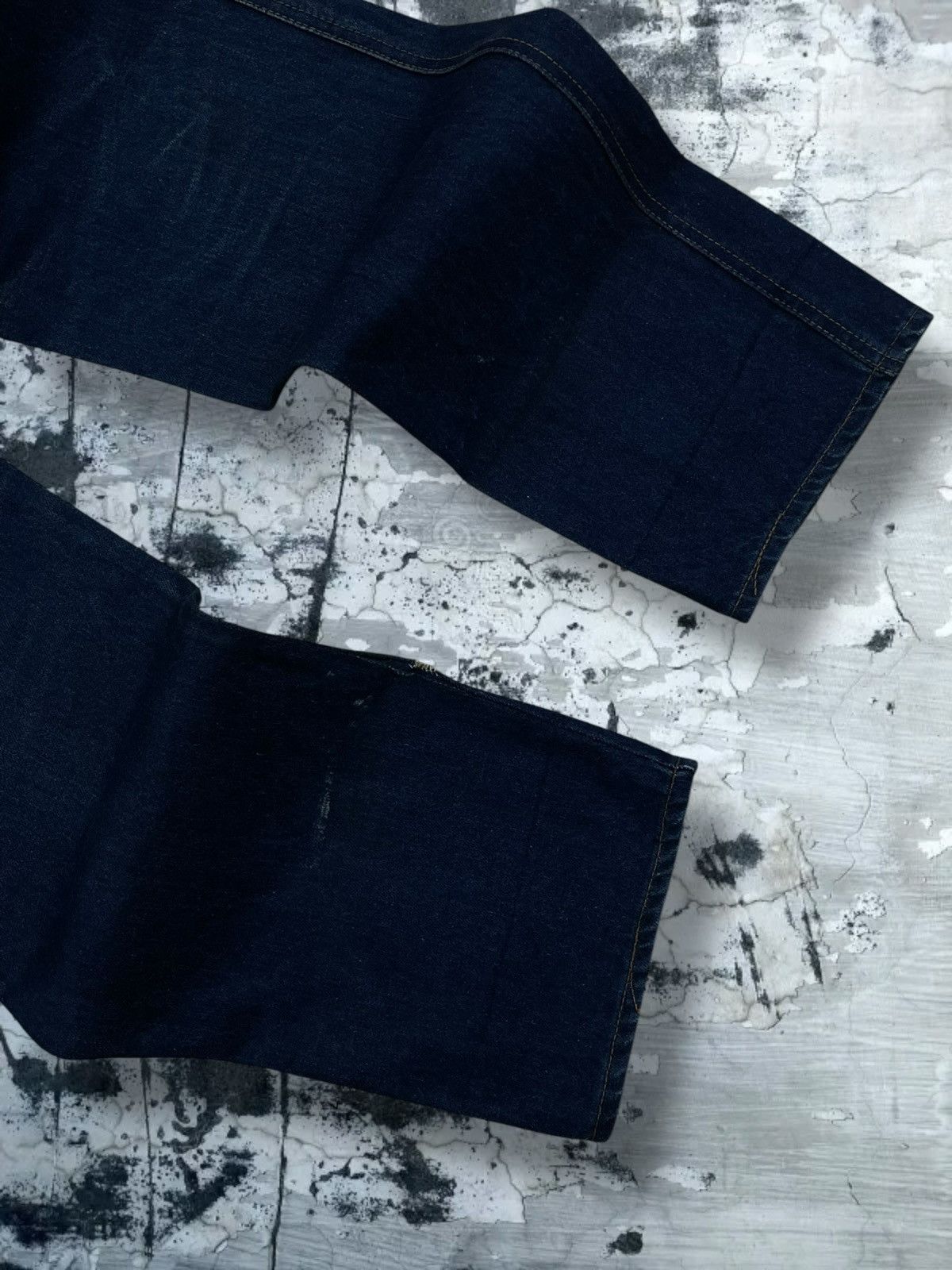 Japanese Brand Vintage 90s Designer Bison Rustic Blue Overall Iconic Denim Size US 33 - 18 Thumbnail