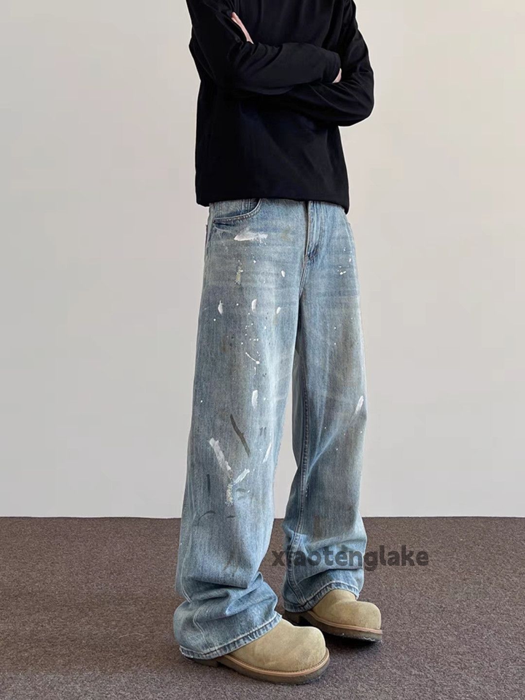 Vintage Washed faded cleanfit yuppie y2k loose hiphop jeans Size US 34 / EU 50 - 1 Thumbnail