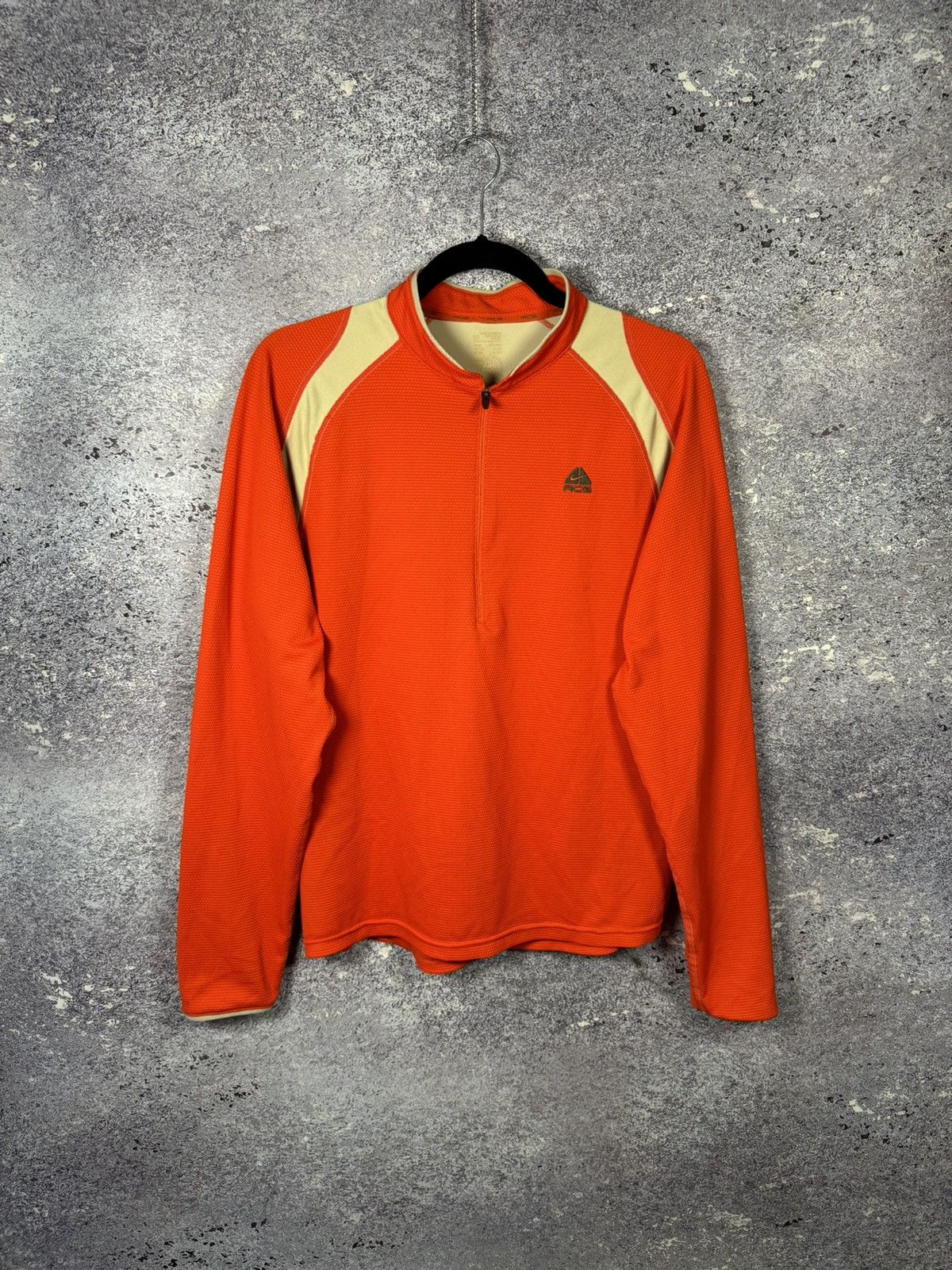 Nike × Nike ACG × Vintage Vintage Nike ACG Termo Quater Zip Sweatshirt Orange Medium Size US M / EU 48-50 / 2 - 1 Thumbnail
