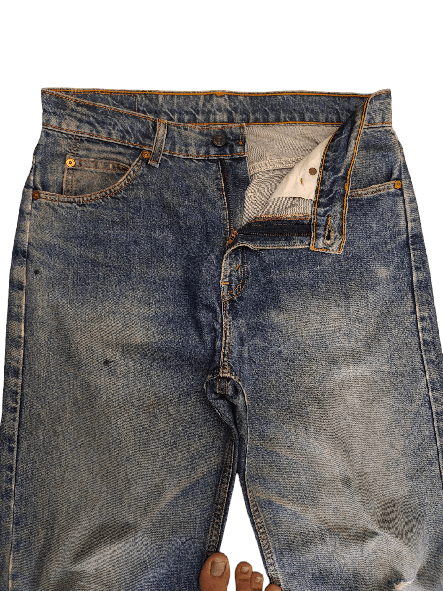 Levi's Vintage Levis 612 Orange Tab Distress Faded Wash Jeans Size US 33 - 10 Thumbnail