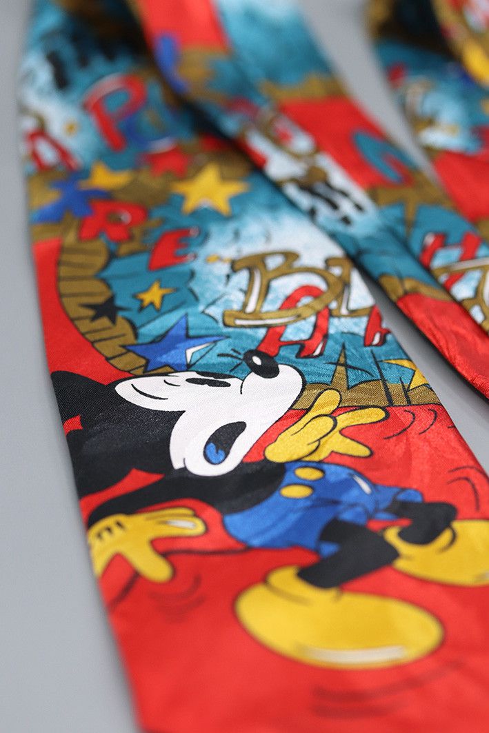 Disney Rare Vintage Mickey Mouse Tie – Comic Style, Made in Sweden Size ONE SIZE - 9 Thumbnail