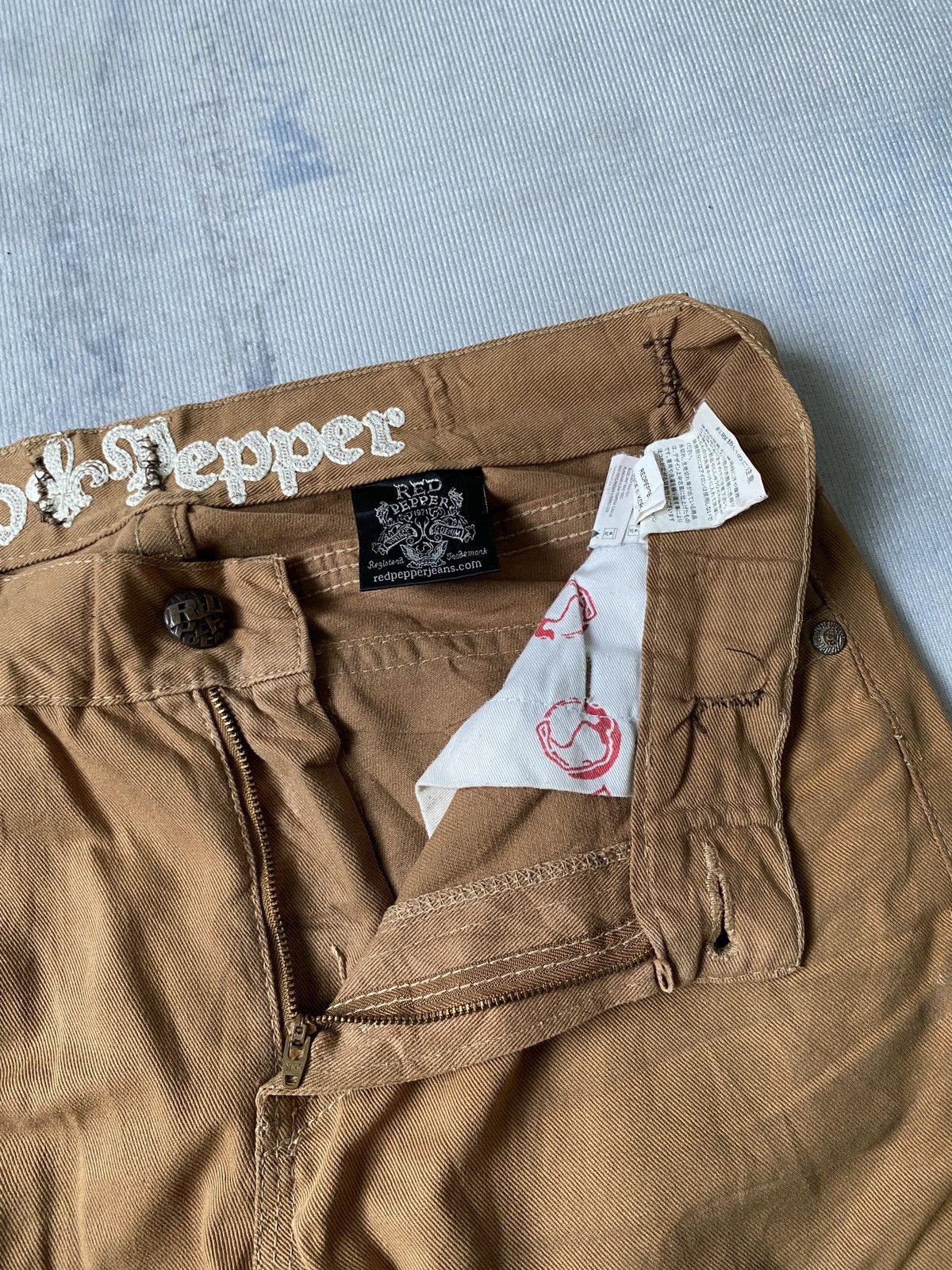 Japanese Brand × Le Grande Bleu (L.G.B.) × Tornado Mart Red Pappers Skull Design Ed Hardy Style Distressed Pant Size US 34 / EU 50 - 17 Thumbnail