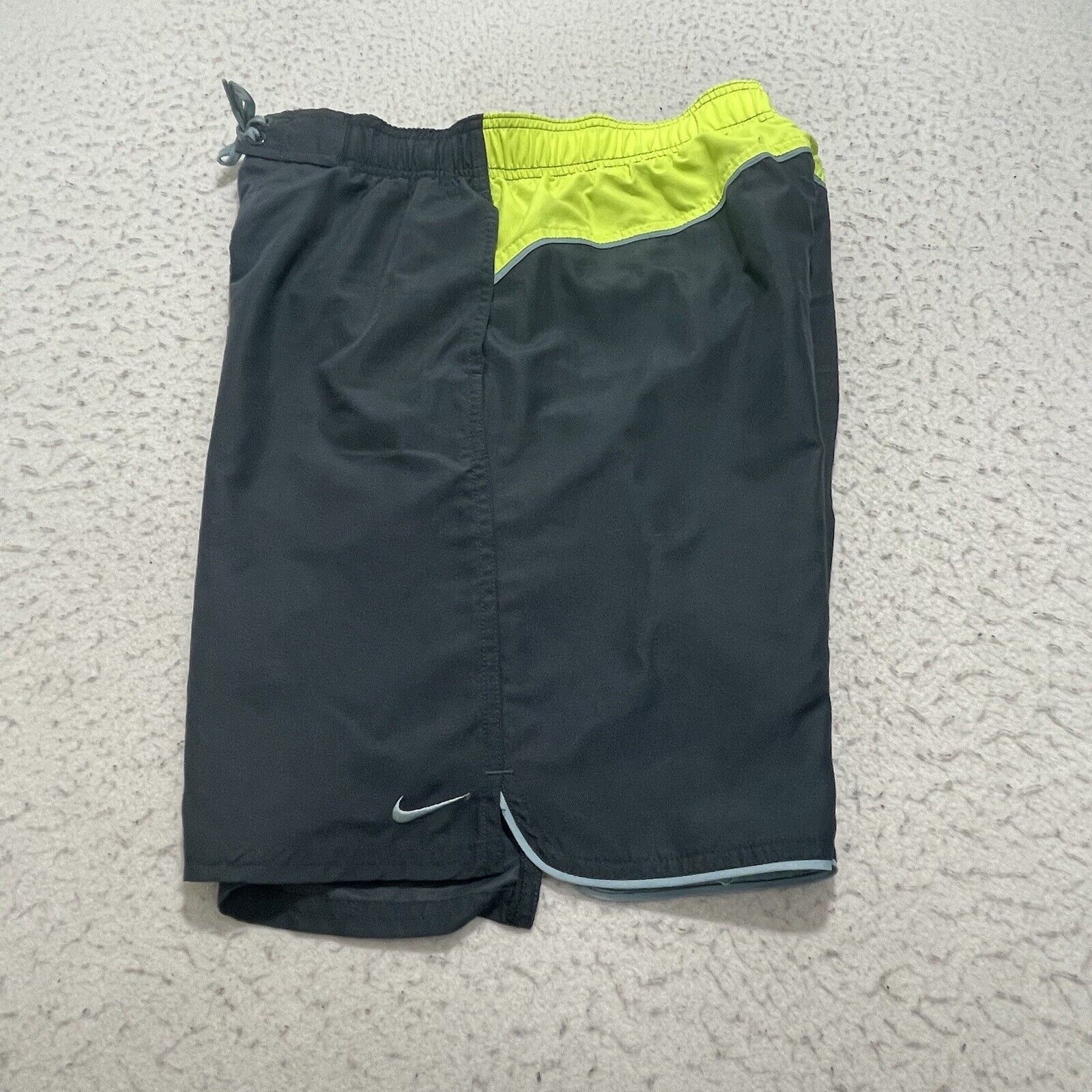 Nike Nike Swim Trunks Mesh Gray Green Drawstring Bathing Suit Size US 32 / EU 48 - 4 Thumbnail